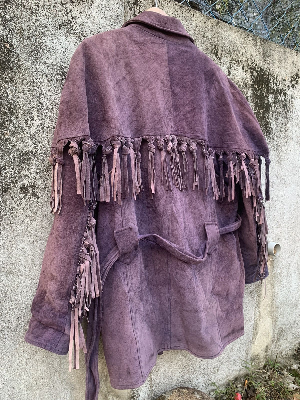 Vintage Vintage Suede Leather American Western Fringe Jacket Size S / US 4 / IT 40 - 8 Thumbnail
