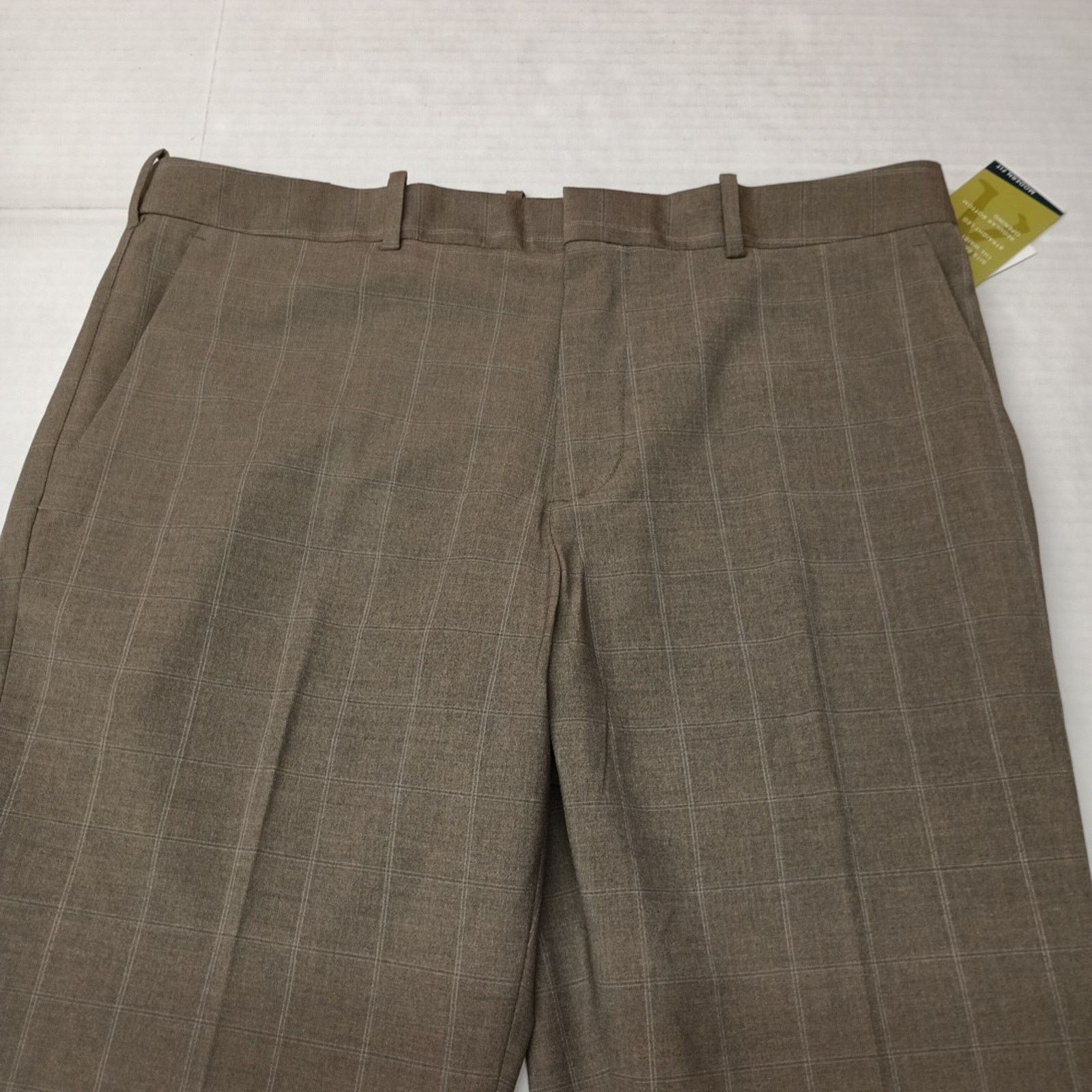 Perry Ellis Perry Ellis Portfolio Modern Dress Pants Mens 34x30 Blue Tan Size US 34 / EU 50 - 4 Thumbnail