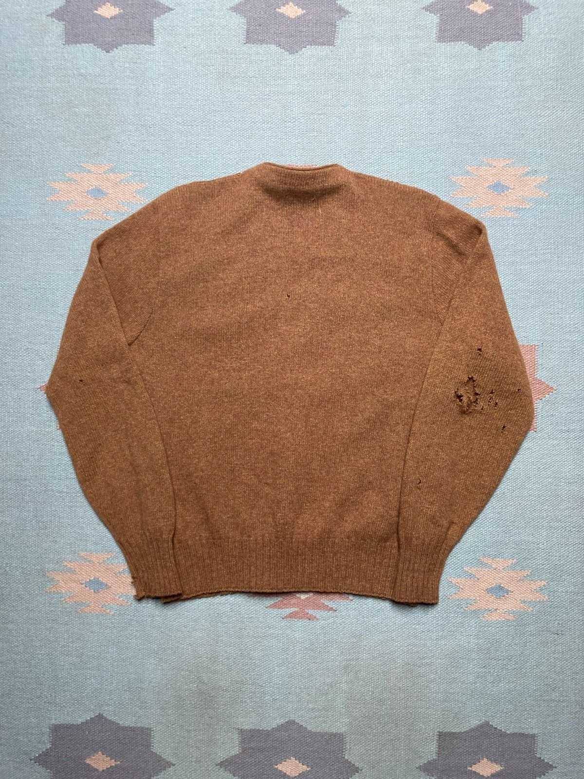 Vintage 50s cardigan sweater wool blend distres grunge Kurt Cobain M Size US M / EU 48-50 / 2 - 2 Thumbnail