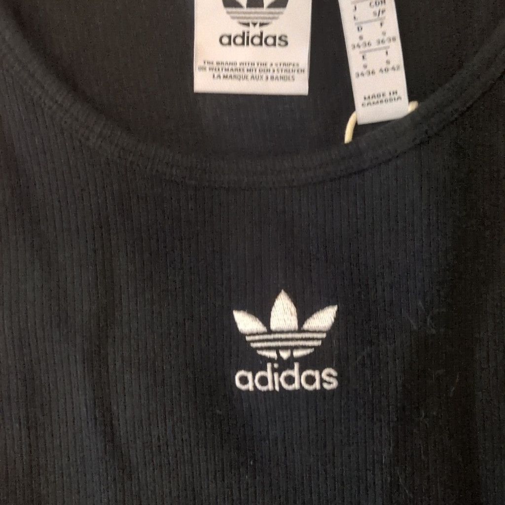 Adidas Adidas black rib tank dress size small Size S / US 4 / IT 40 - 2 Thumbnail