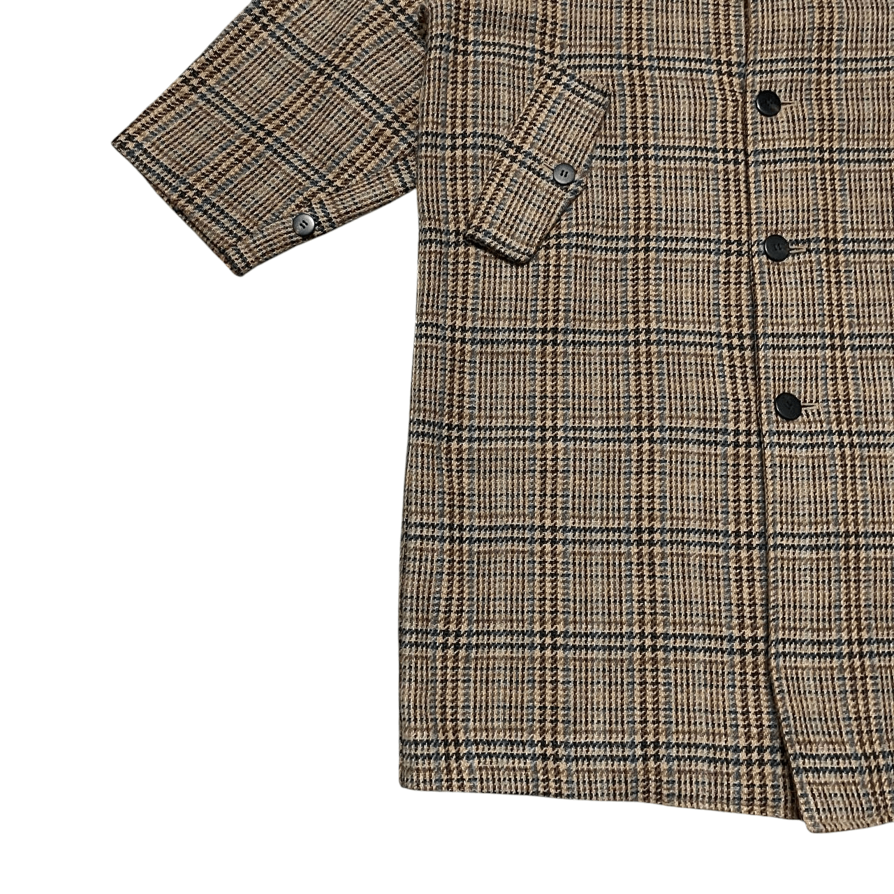 Issey Miyake Vintage IS Issey Miyake Checkered Wool Long Coat Size US M / EU 48-50 / 2 - 3 Thumbnail
