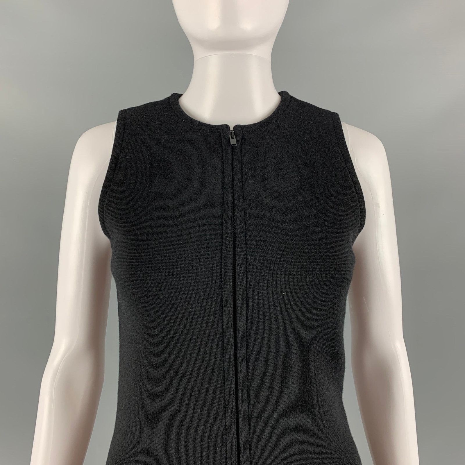 Saint Laurent Paris SAINT LAURENT Size 2 Black Wool Blend Sleeveless Jumpsuit Size 26" / US 2 / IT 38 - 2 Thumbnail