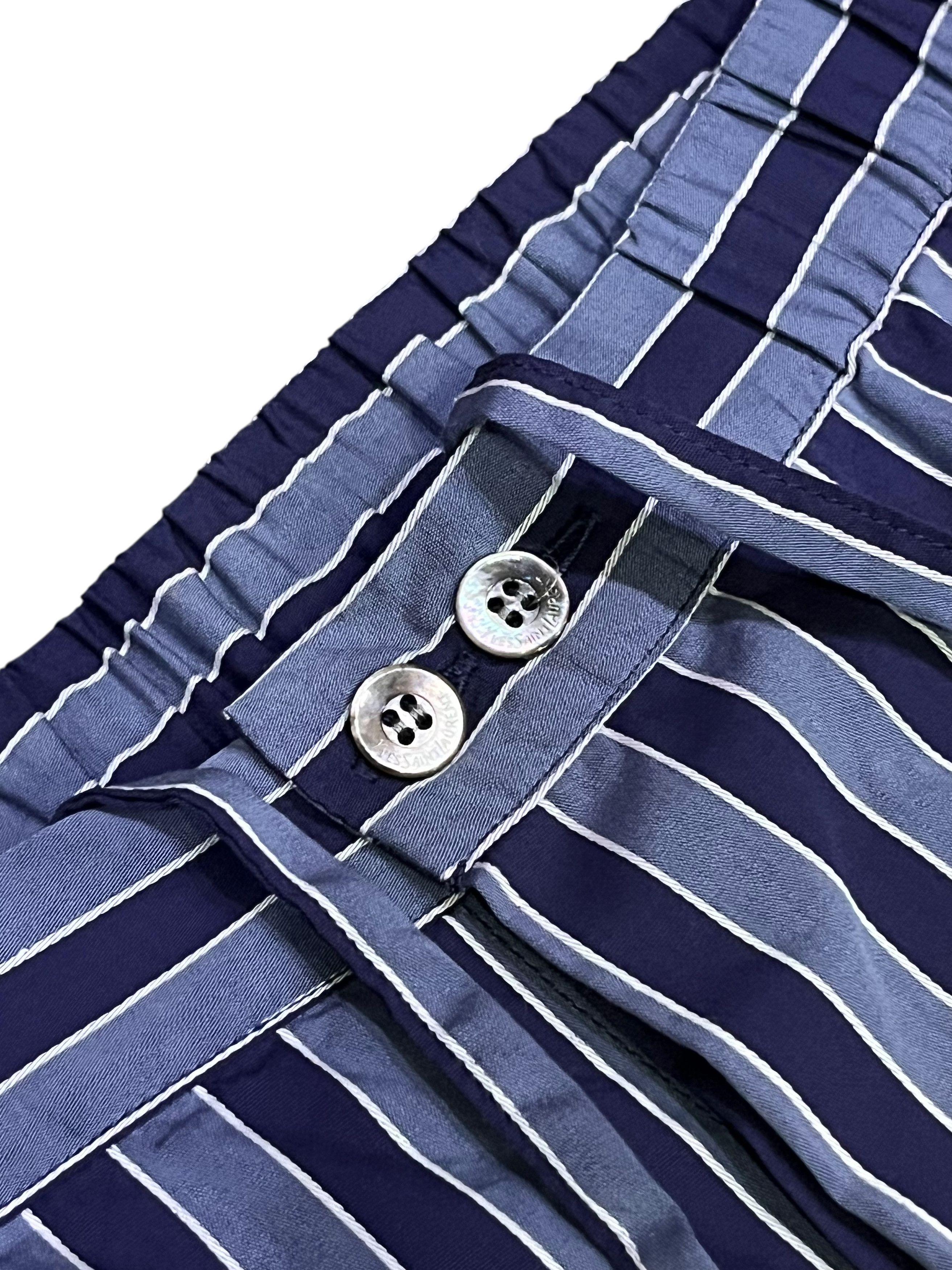 Yves Saint Laurent VERYRARE🔥Vintage YSL Stripe Pajama Set Big Logo Embroidery Size US M / EU 48-50 / 2 - 9 Thumbnail
