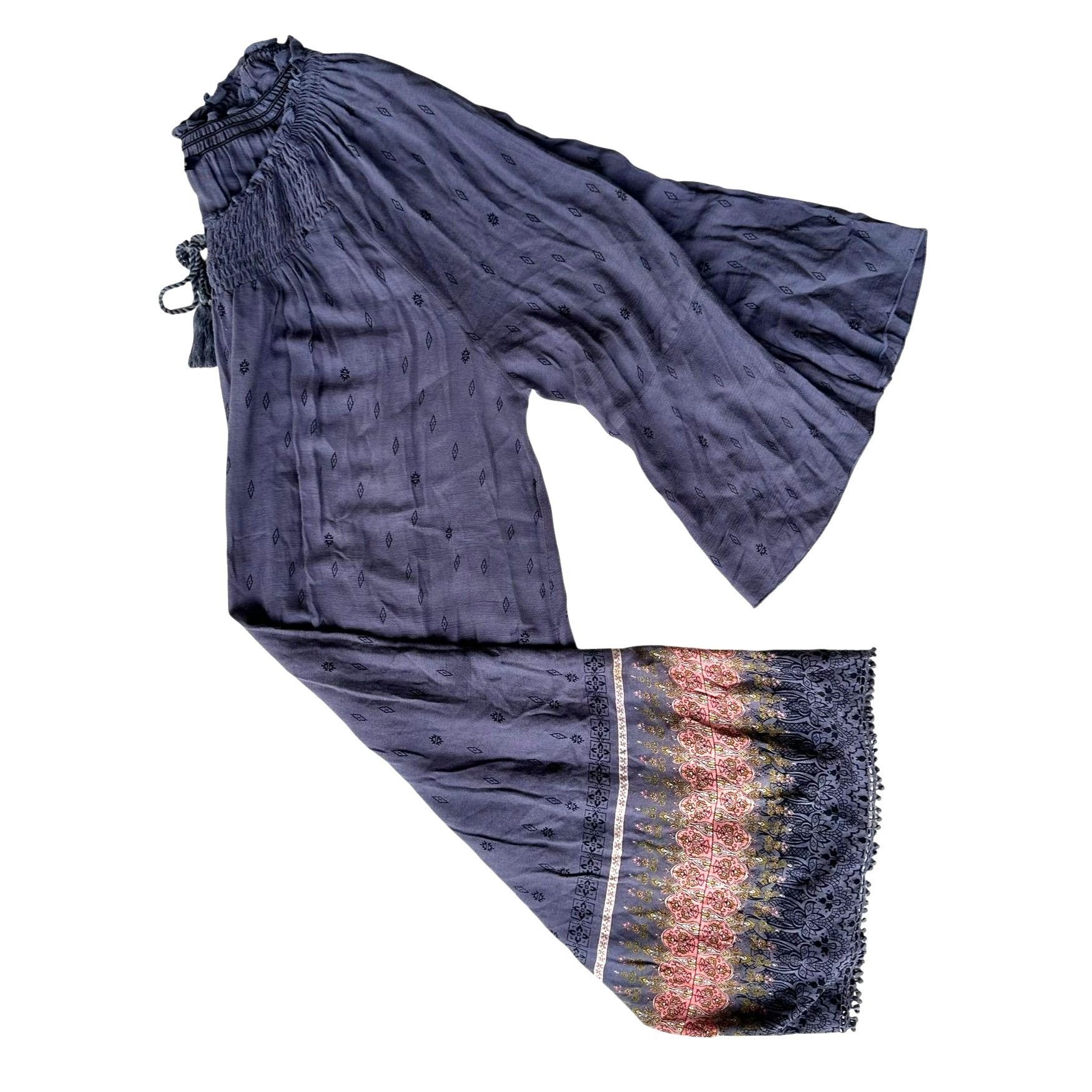 Other Vintage Chadwicks of Boston Dress XL Blue Tassels Hippie Bo Size XL / US 12-14 / IT 48-50 - 10 Thumbnail