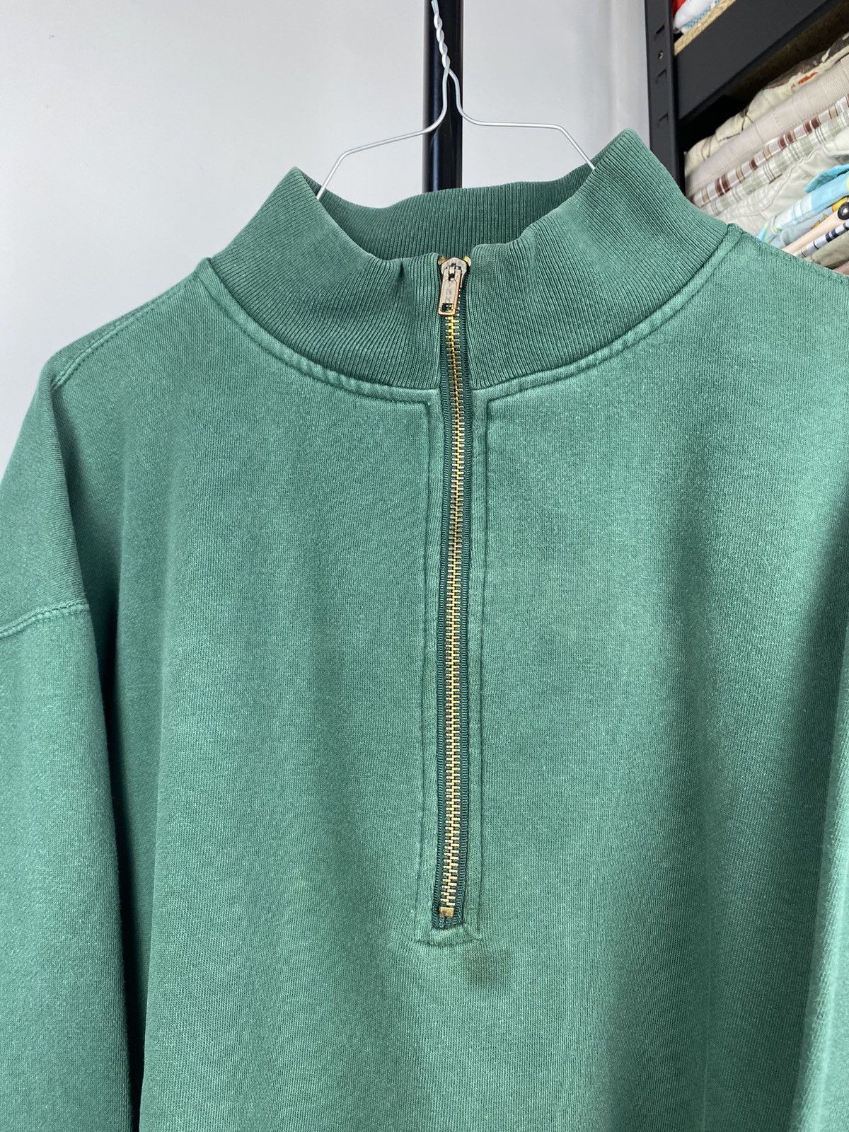 Gap × Vintage 90s🔥Oversized Gap 1/3 Zip Sweatshirt Faded Gothic Punk emo Size US M / EU 48-50 / 2 - 2 Thumbnail