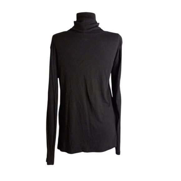 Madewell Madewell Size S Tee Shirt Black Cotton Turtleneck Long Sleev Size S / US 4 / IT 40 - 4 Thumbnail