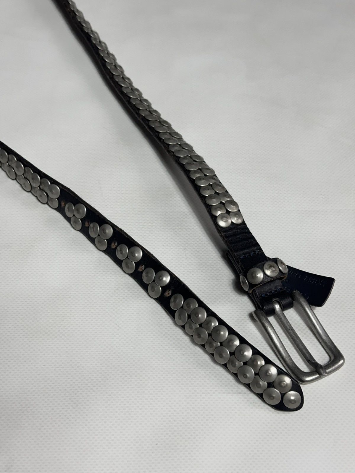 LIEBESKIND BERLIN Liebeskind Berlin Leather Studded Belt Metal Rivets 95 cm Size ONE SIZE - 6 Thumbnail