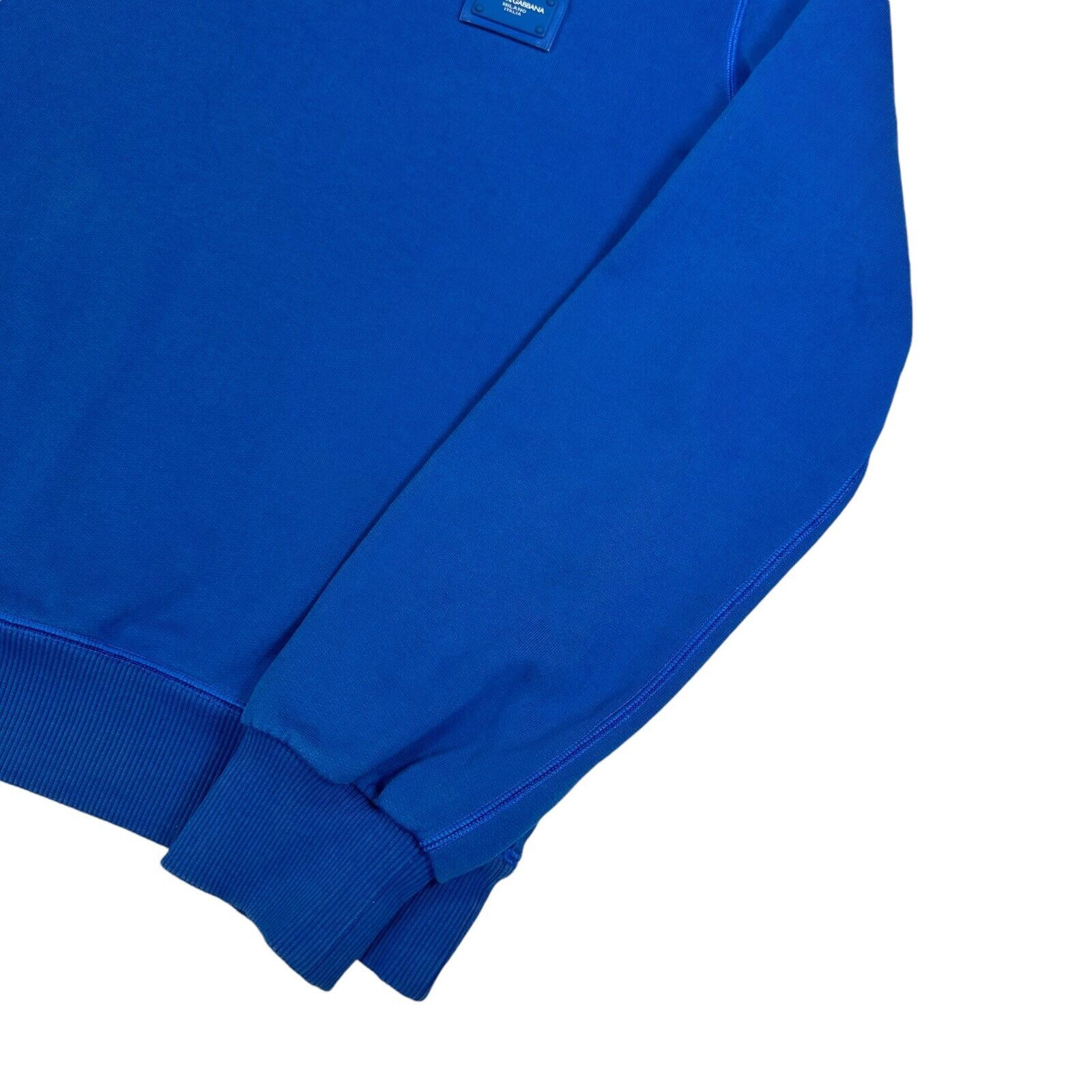 Dolce & Gabbana Dolce & Gabbana Size M Sweatshirt Blue on Blue Plaque Logo Size US M / EU 48-50 / 2 - 10 Thumbnail