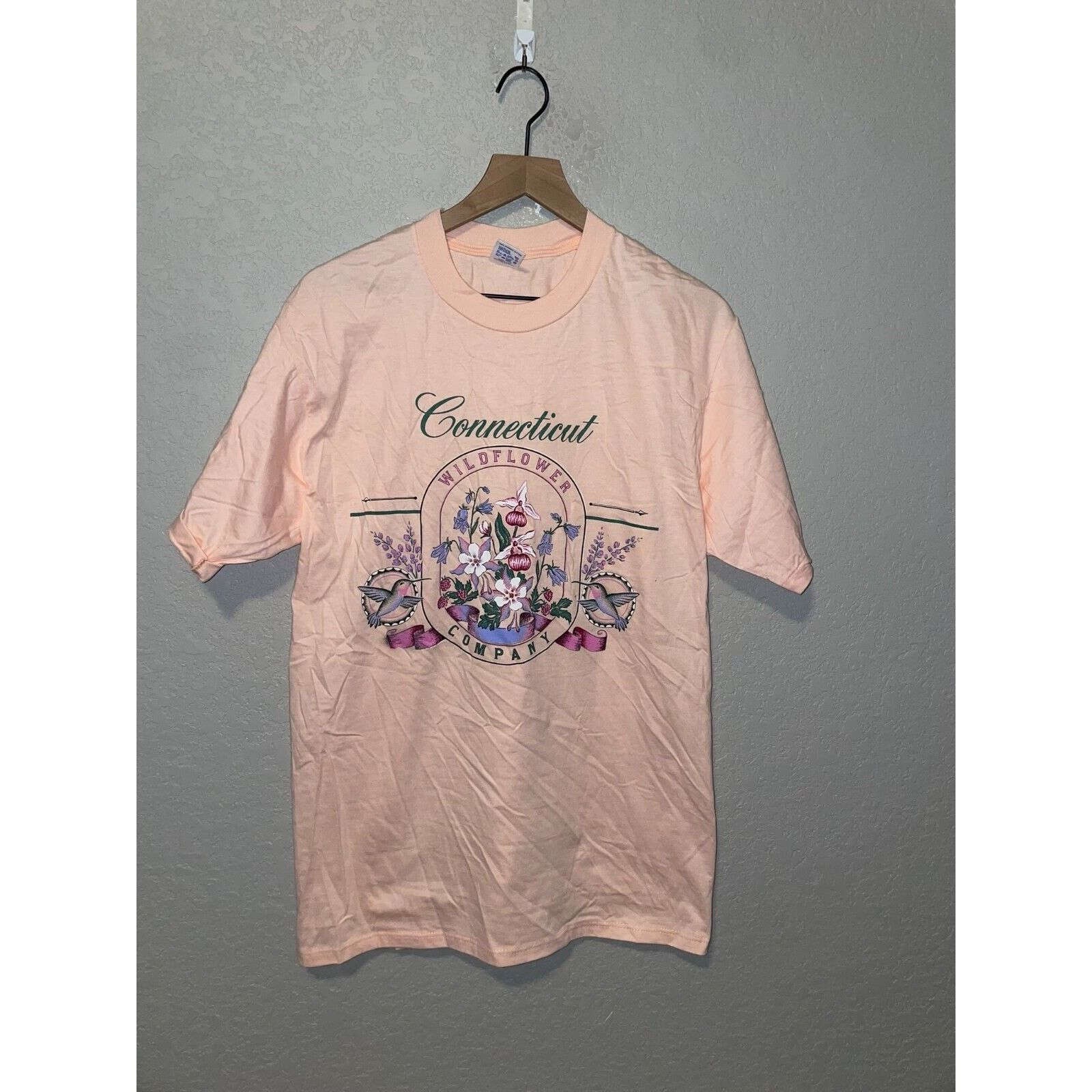 Jerzees Vintage Connecticut Pink Shirt Arizona Test Print Pink Tee L Size US L / EU 52-54 / 3 - 1 Thumbnail
