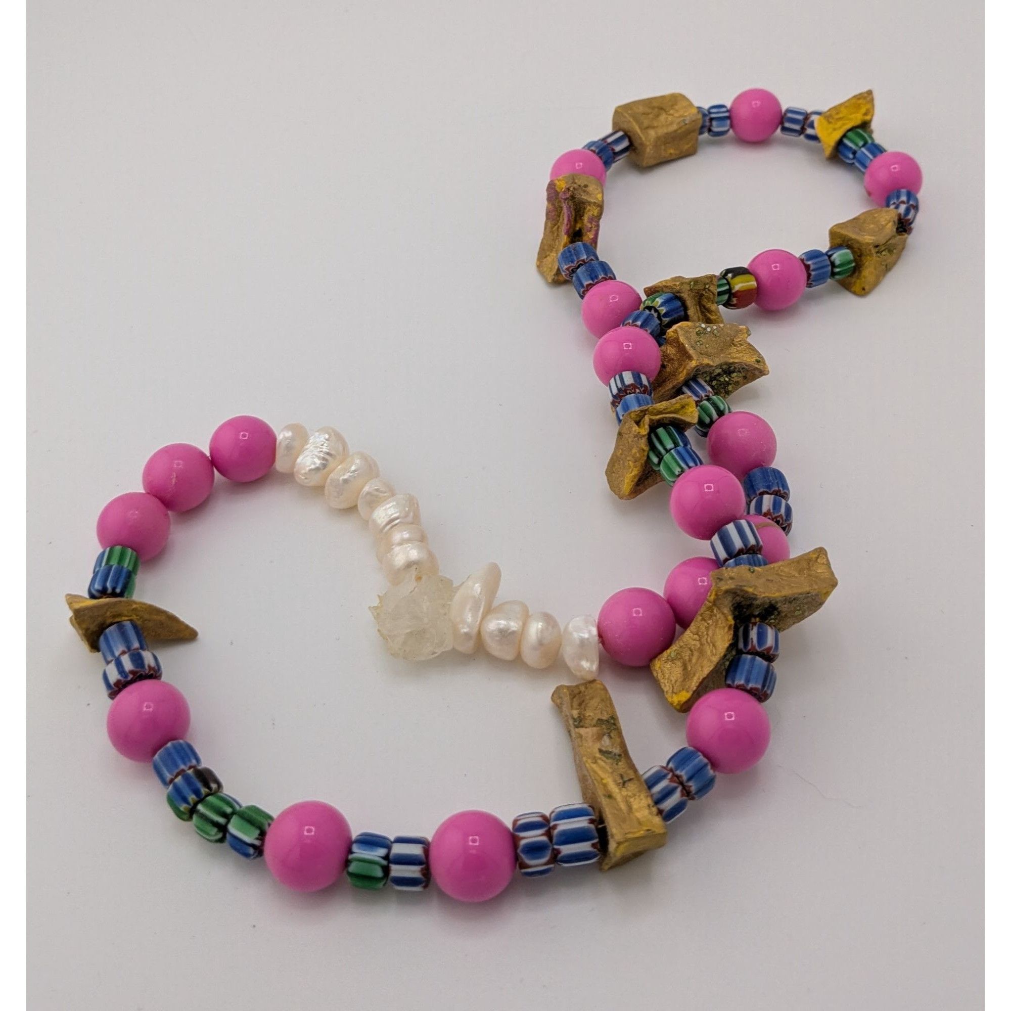 Other Handmade Abstract Unique Mixed Media Beaded Necklace Size ONE SIZE - 6 Thumbnail