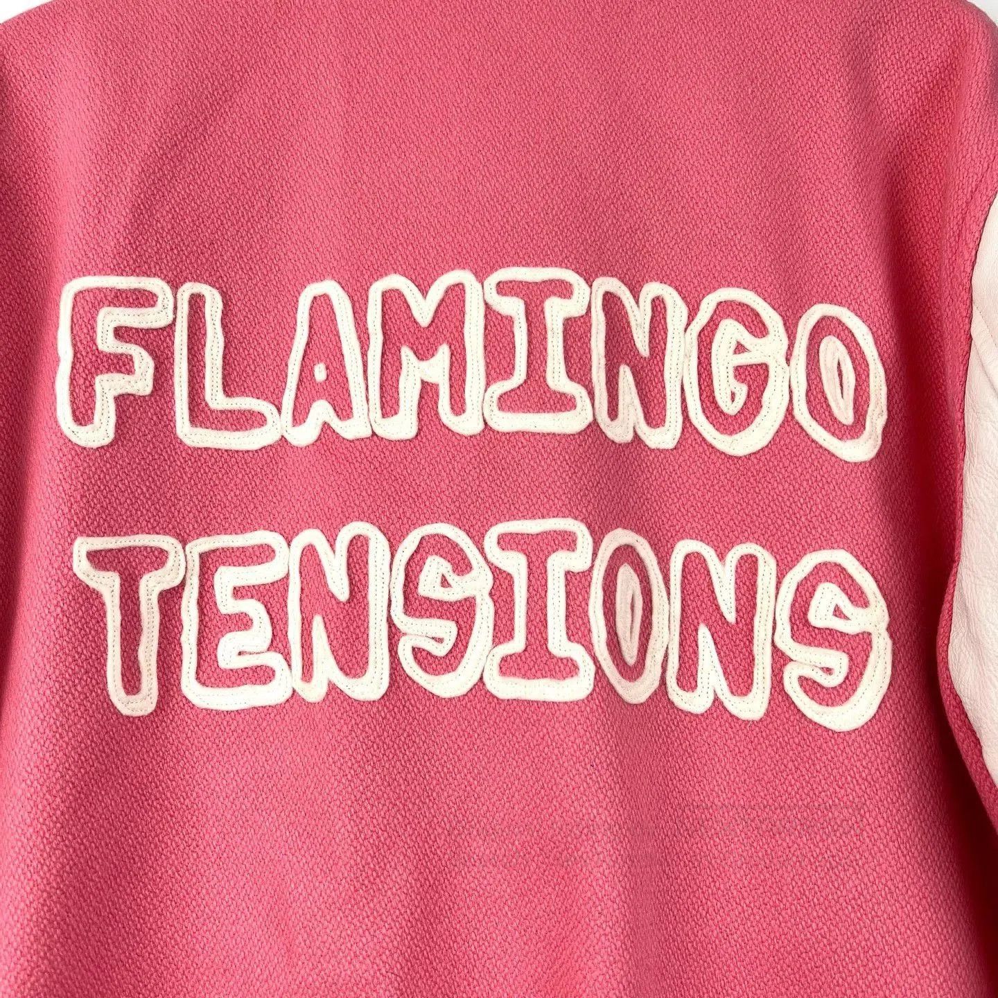 Celine Celine Pink White Leather Baseball Jacket. Size XL / US 12-14 / IT 48-50 - 8 Thumbnail