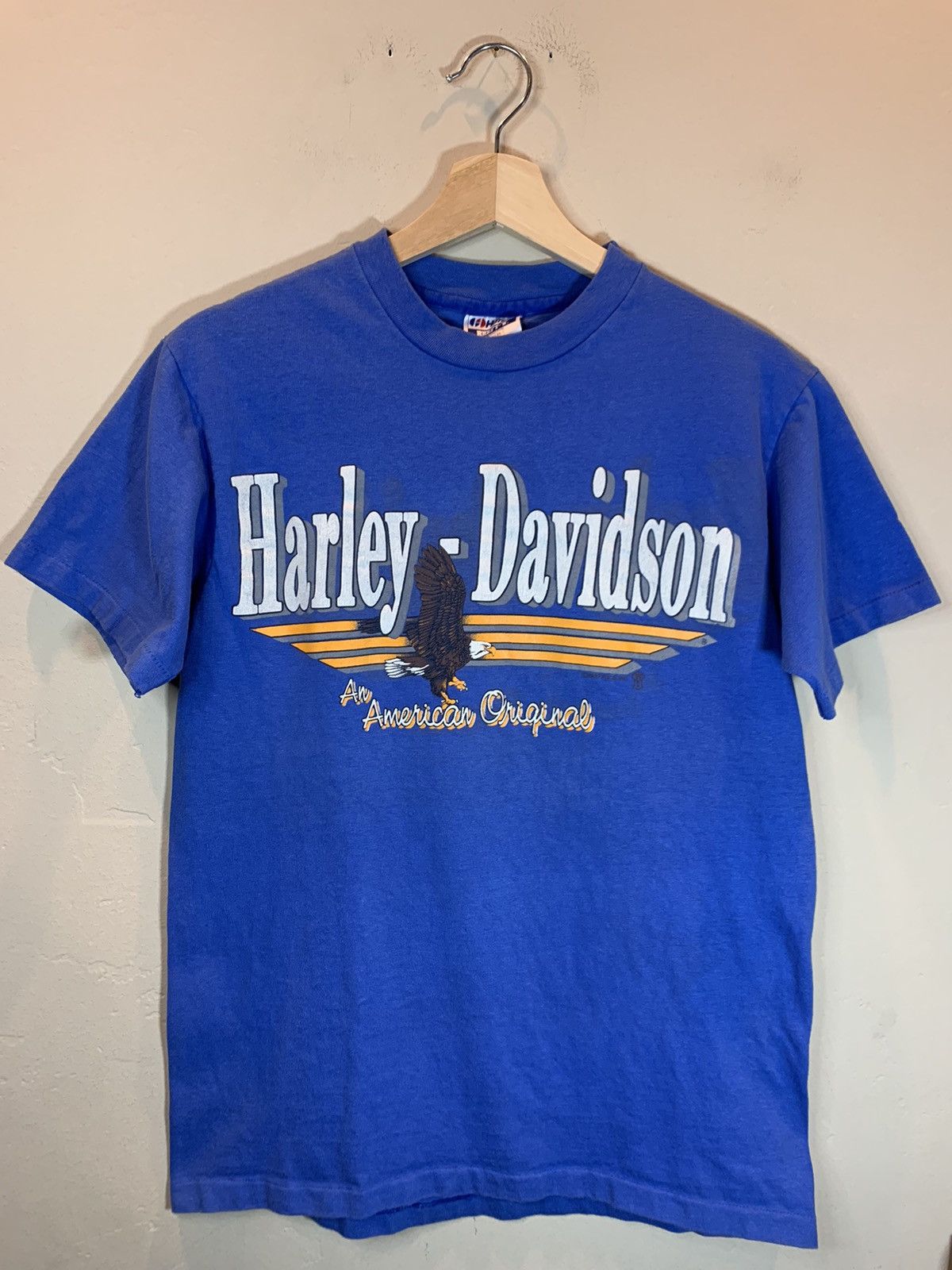 Harley Davidson × Vintage *RARE* Vintage 80s Harley Davidson Paris Texas Biker T-Shirt Size US M / EU 48-50 / 2 - 1 Thumbnail