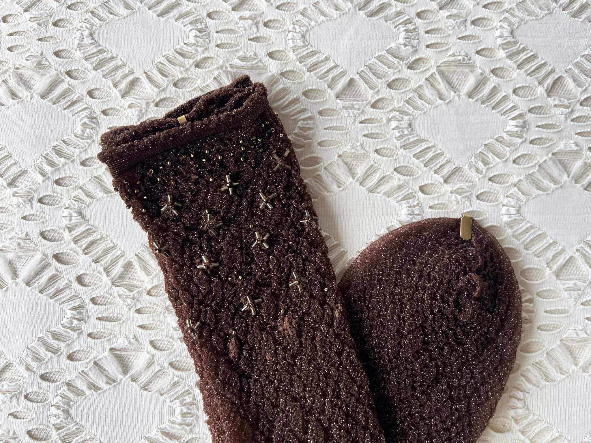 Vintage 80s Vintage Deadstock Women Nylon SOCKS, original package Size ONE SIZE - 3 Thumbnail