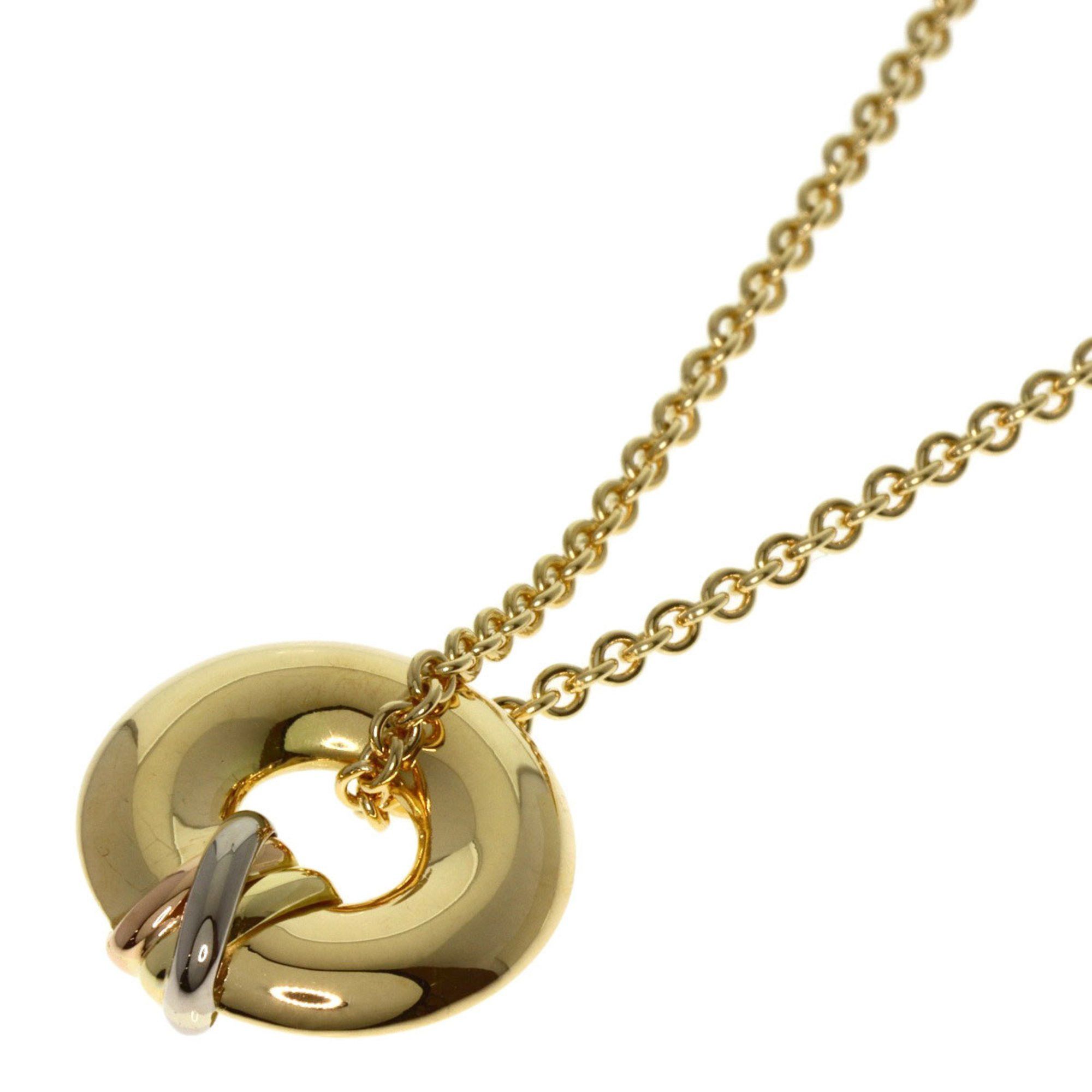 image of Cartier Trinity Circle Necklace K18 Yellow Gold/k18Wg/k18Pg Women's Cartier
