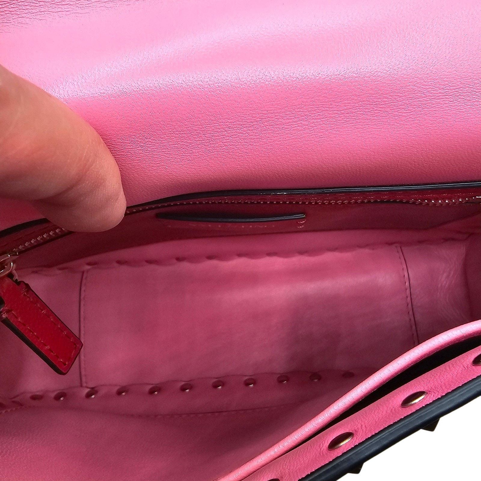 Valentino Rockstud Spike Medium Pink Leather Shoulder Bag NWOT $3500 Size ONE SIZE - 6 Thumbnail