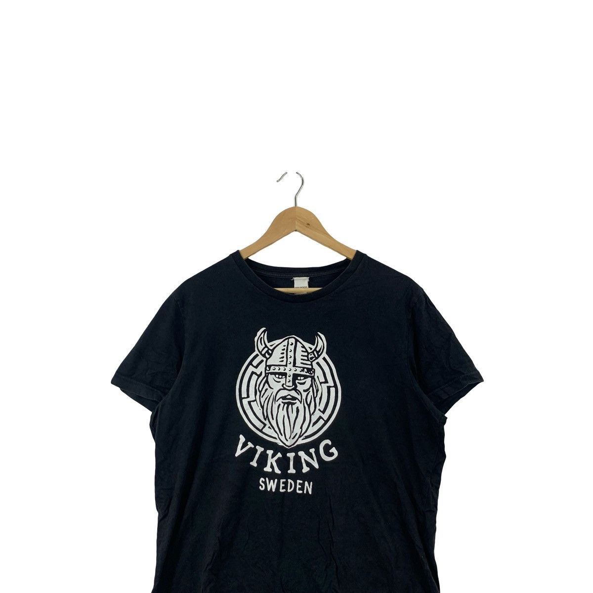 Vintage Vintage Viking Sweden Graphic Norse Warrior Print Tee Nordi Size US XL / EU 56 / 4 - 2 Thumbnail