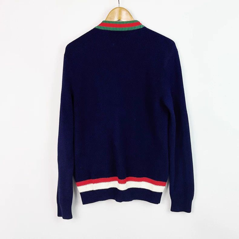 Gucci GucciDark blue long-sleeved knitted cardigan jacket 2503-Ne Size US S / EU 44-46 / 1 - 2 Thumbnail