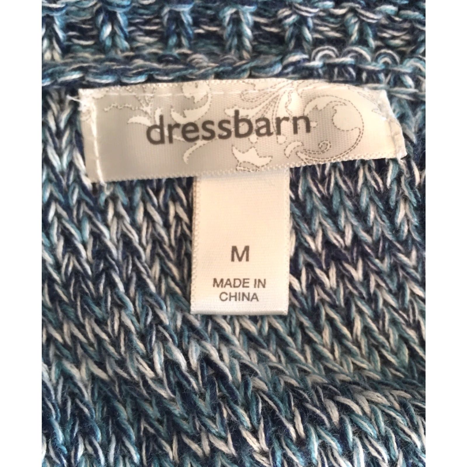 Vintage Dressbarn Womens Knit Sweater Long Sleeve Light Blue Medium B339 Size M / US 6-8 / IT 42-44 - 3 Thumbnail