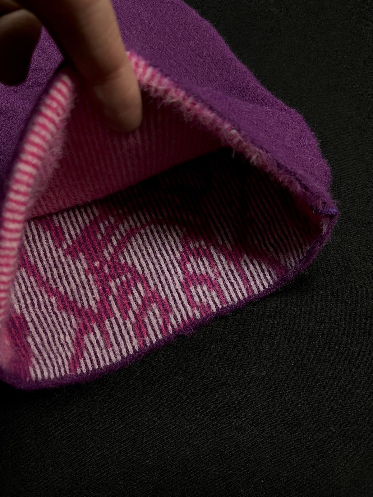 Japanese Brand Chief Keef Glo Gang Graphic No Cuff Purple Mohair Beanie Hat Size ONE SIZE - 5 Thumbnail