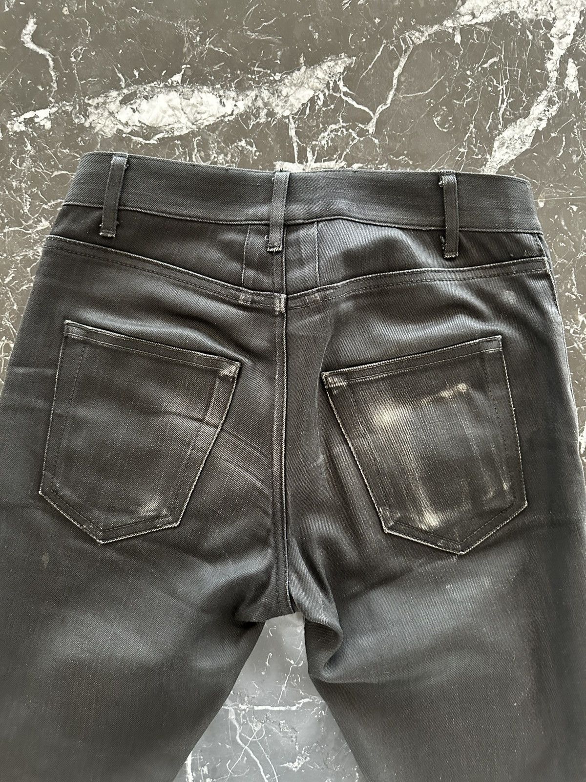 Saint Laurent Paris D01 Black Raw Slim Jeans FW14 Size US 27 - 10 Thumbnail