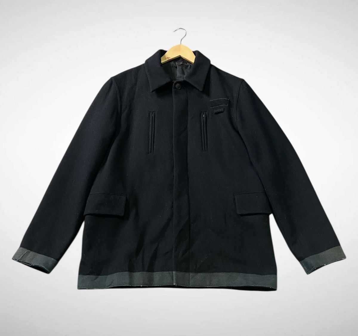 Sophnet. 🔥🔥 Vintage Sophnet Hidden Buttons Wool Jacket (Zip Riri) Size US L / EU 52-54 / 3 - 3 Thumbnail