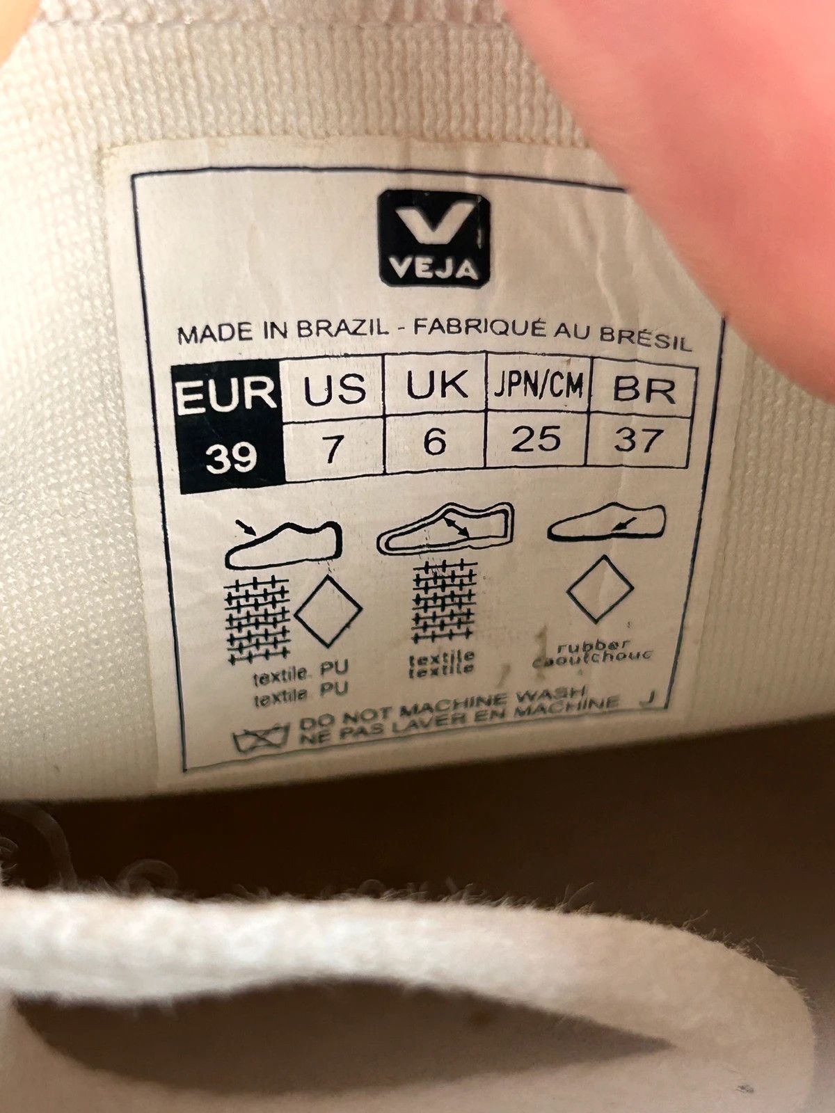 Designer × Veja Wata Veja cream brown leather sneakers big logo Size US 7 / IT 37 - 10 Thumbnail