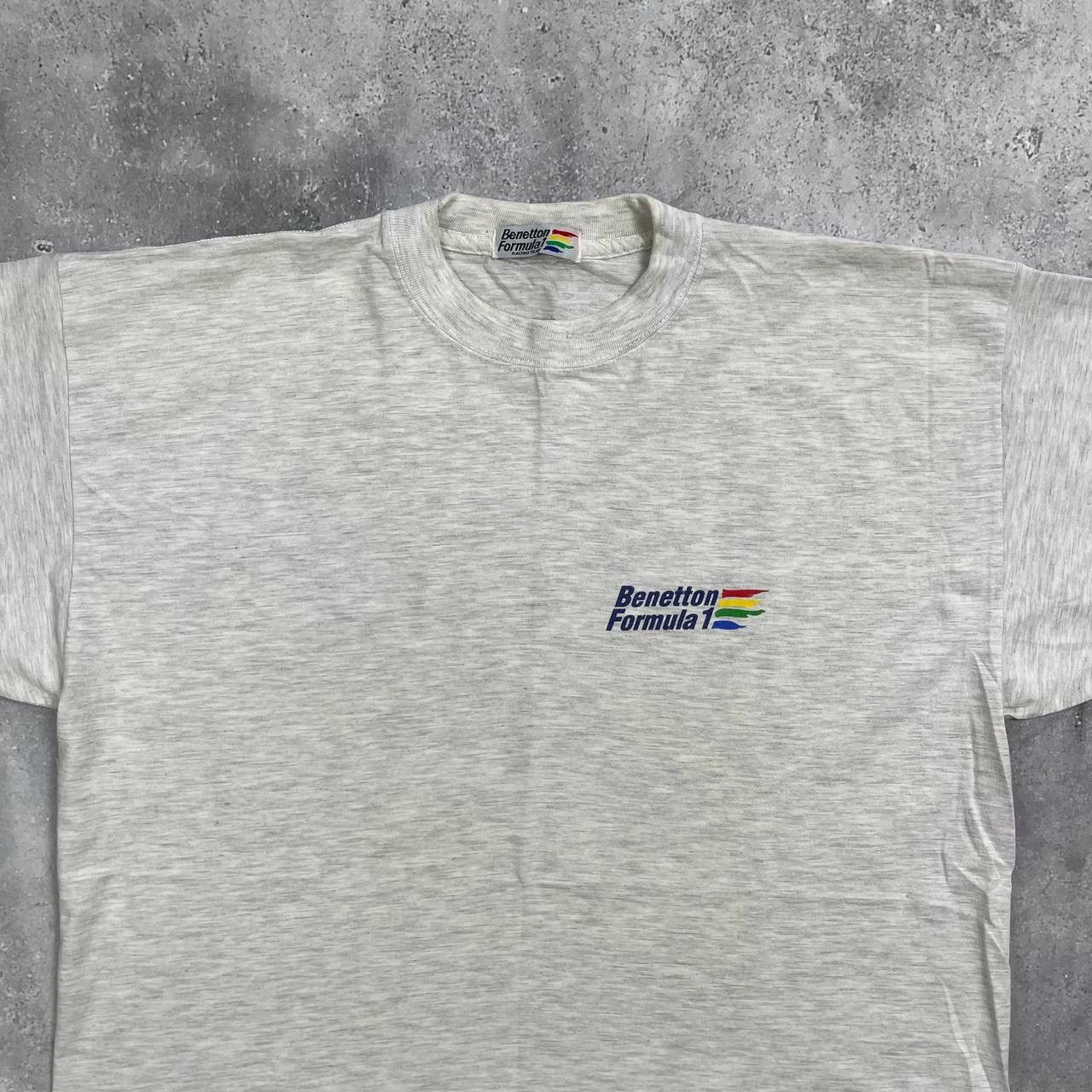 Formula 1 Vintage 90s Benetton Formula One 1 Racing T Shirt Gray L/XL Size US XL / EU 56 / 4 - 3 Thumbnail