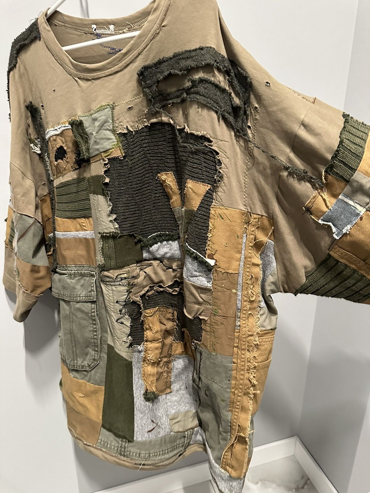Japanese Brand Avant Garde Patchwork Distressed Shirt Military Oversize DC Size US L / EU 52-54 / 3 - 7 Thumbnail