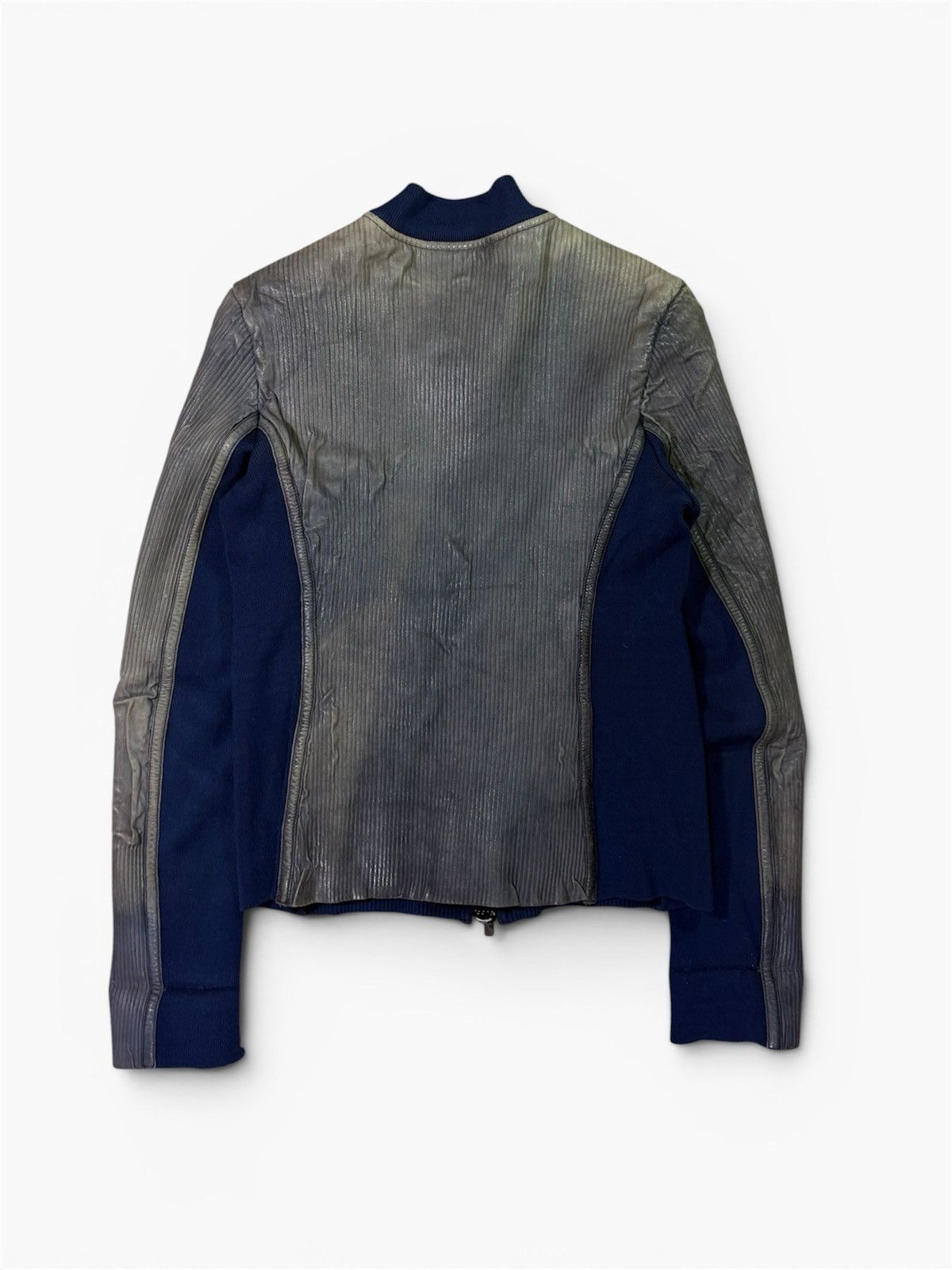 Gucci SS10 Runway Blue Leather Jacket by Gucci Size S / US 4 / IT 40 - 2 Thumbnail