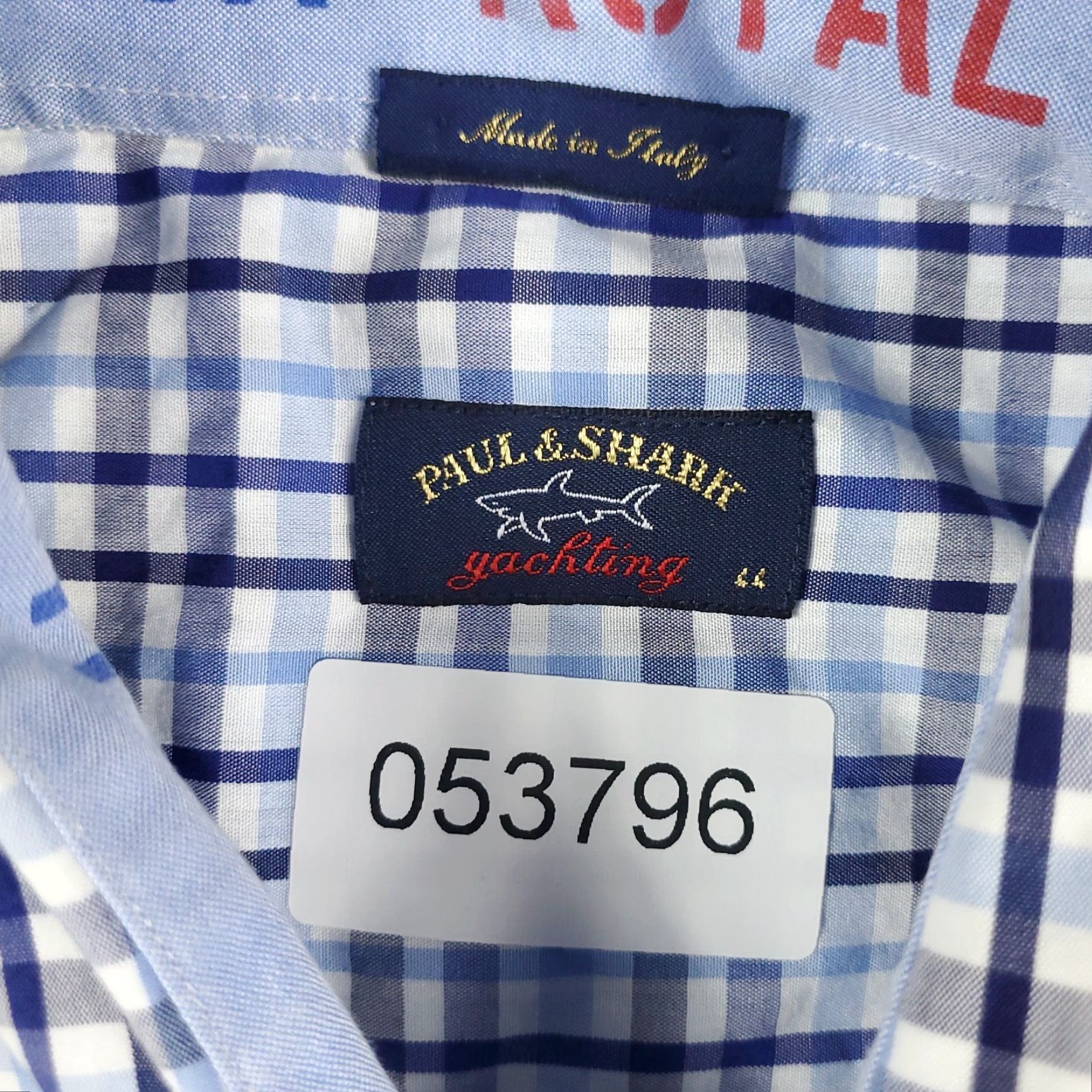 Paul & Shark Paul & Shark Shirt Mens 44 Blue Check Button-Up Short Sleeve Casual Cotton Shirt 44 Blue Men’s Shirt Size US XXL / EU 58 / 5 - 7 Thumbnail