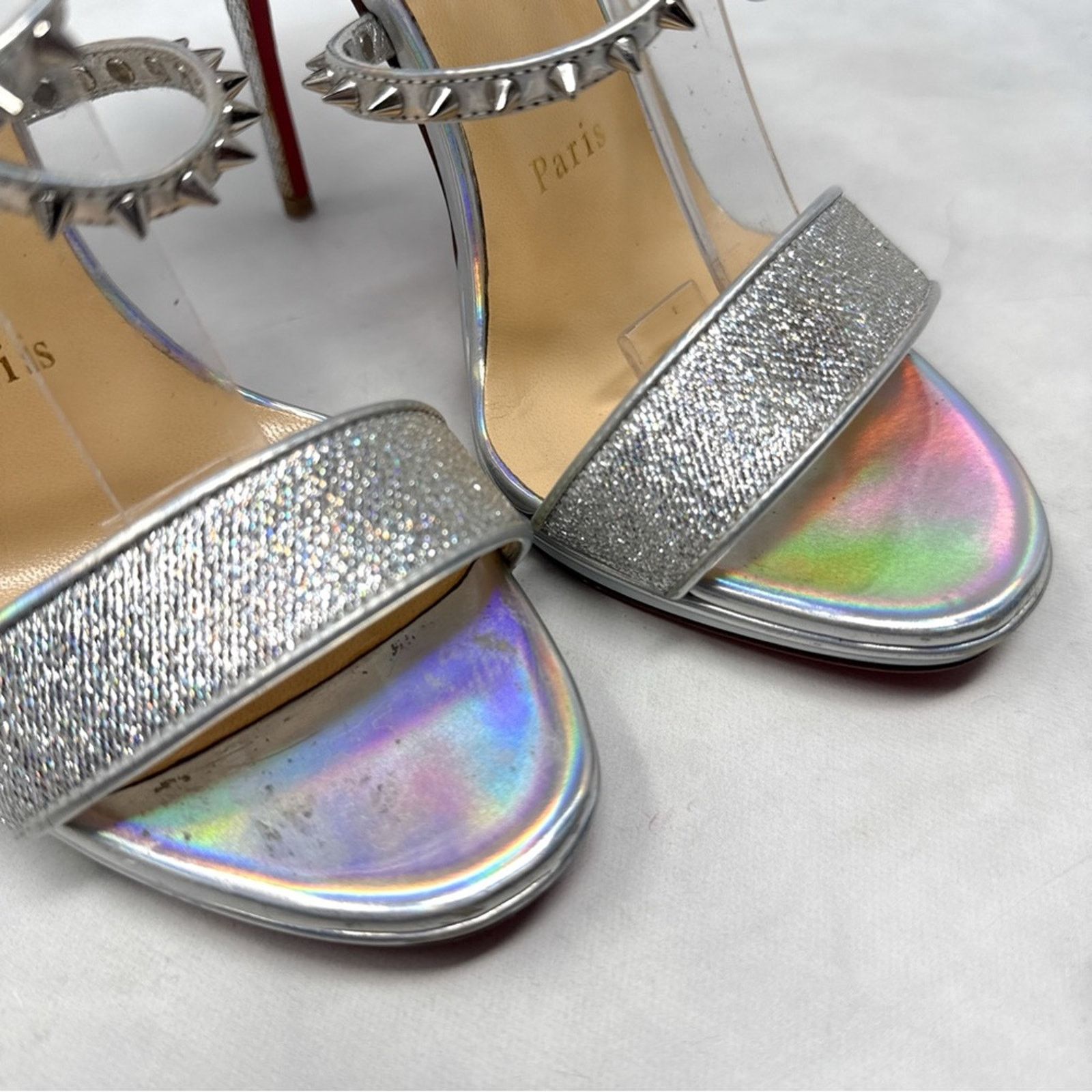 Christian Louboutin Christian Louboutin Choca Lux 120 Holographic Platform Heels Size US 5.5 / IT 35.5 - 6 Thumbnail