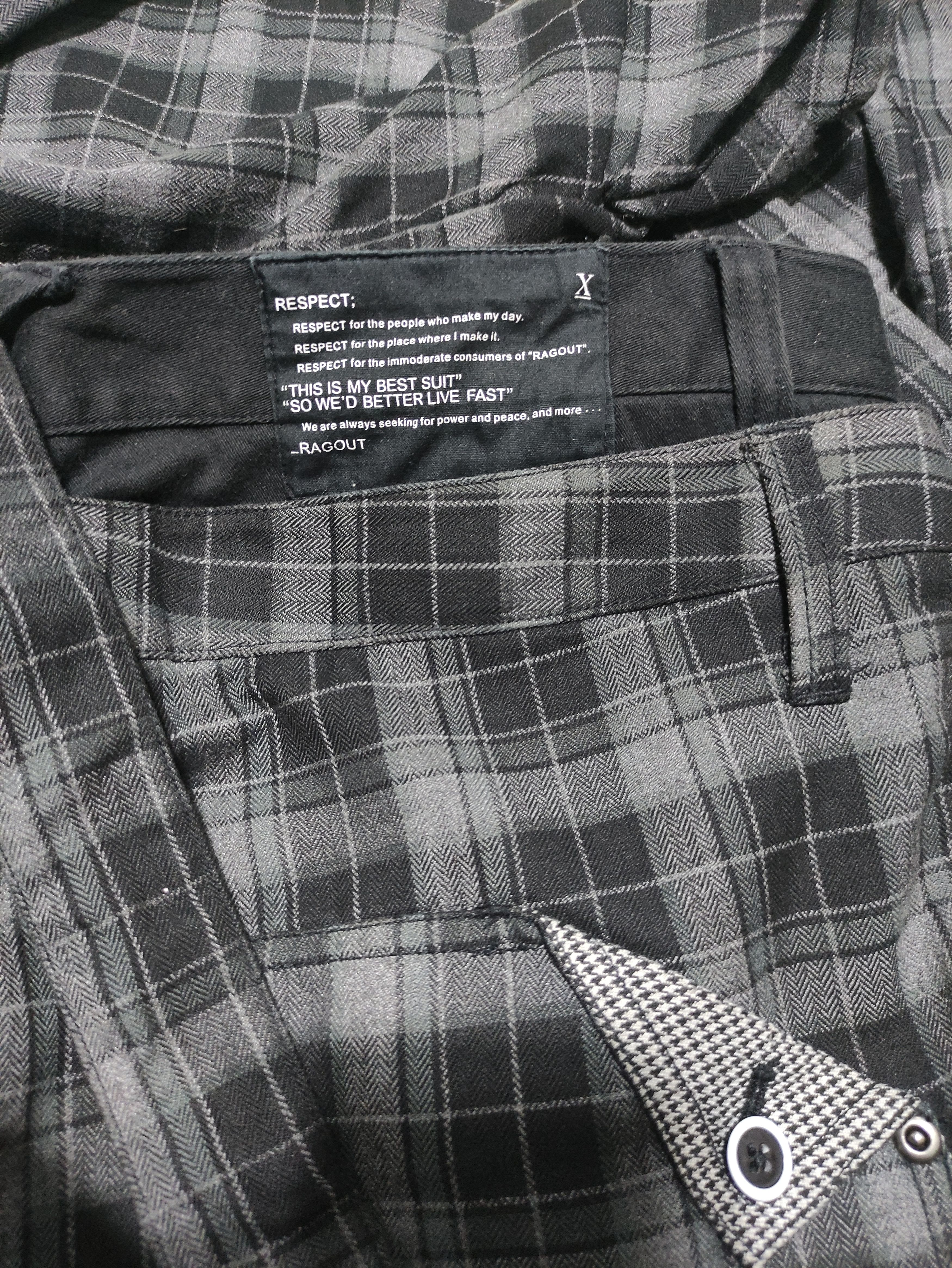 14th Addiction × Le Grande Bleu (L.G.B.) × Yasuyuki Ishii RAGOUT Double Waist Tartan Punk Pants Ghotick Size US 30 / EU 46 - 7 Thumbnail
