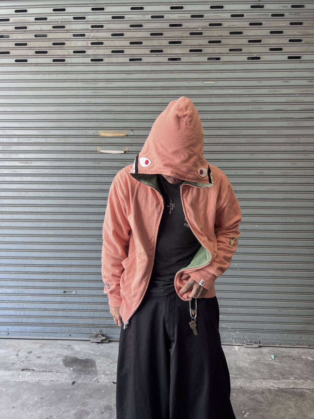 Bape BAPE OG 2ND 2006 NFS "Salmon" PONR Shark Hoodie Size US S / EU 44-46 / 1 - 20 Thumbnail