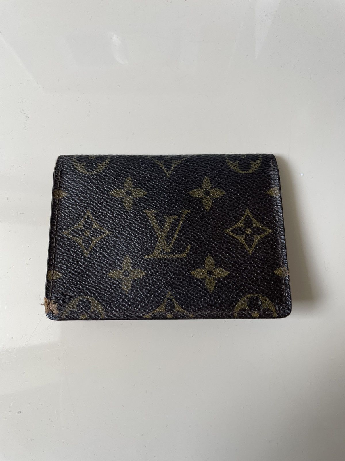 image of Louis Vuitton 1991 Vintage Cardholder in Brown, Men's