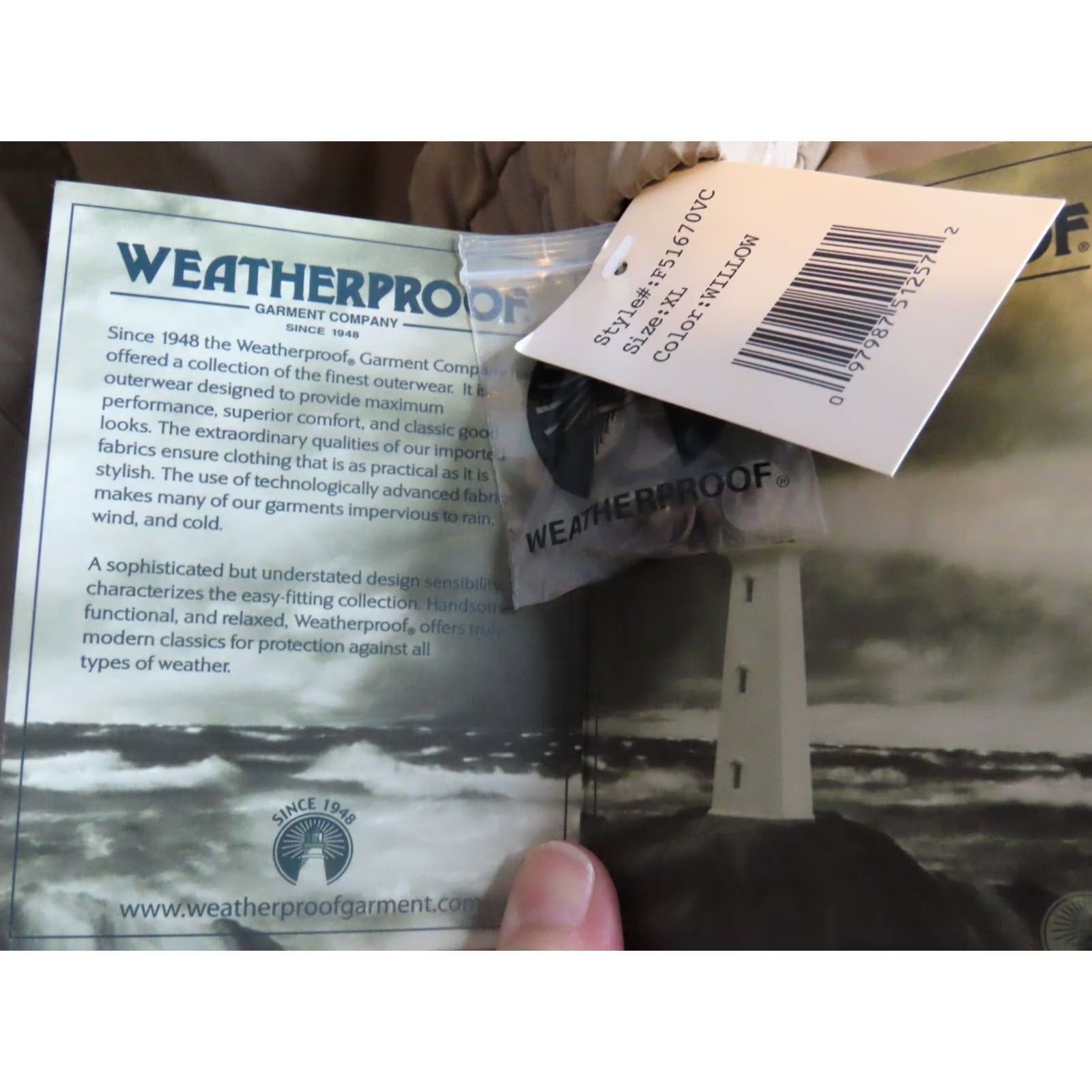 Weatherproof Weatherproof Jacket XL Men Willow Full Zip Windbreaker NWT Weatherproof Garment Co Coat+Jacket Size US XL / EU 56 / 4 - 2 Thumbnail
