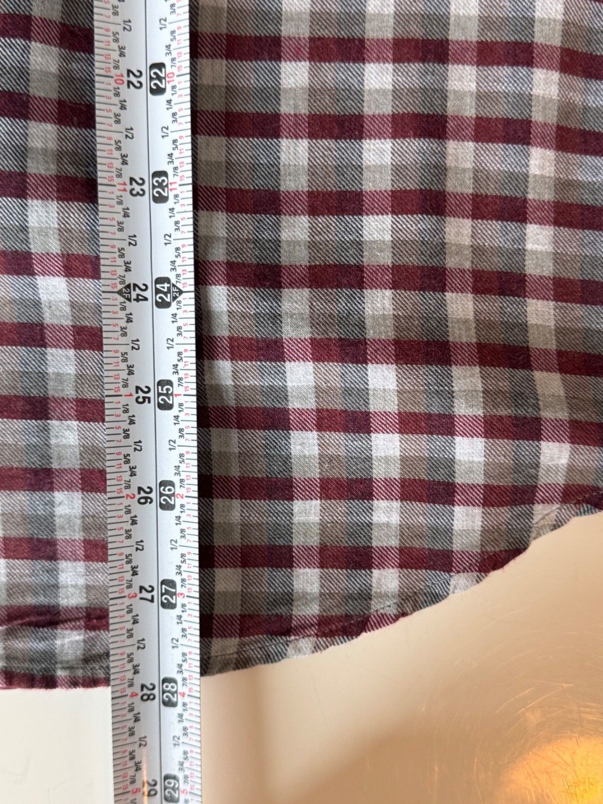 Canali Canali Medium Button Down Red Grey Flannel Cotton Size US M / EU 48-50 / 2 - 5 Thumbnail