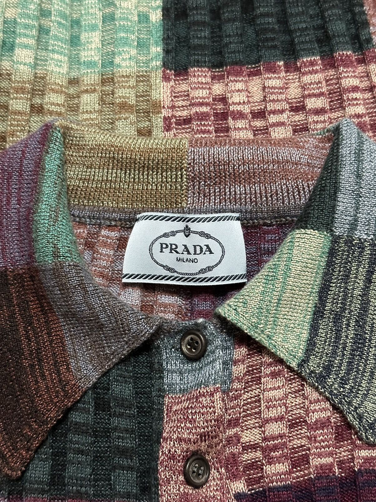 Prada PRADA Spring Summer 2020 Ribbed Knit Polo Shirt Size M / US 6-8 / IT 42-44 - 5 Thumbnail