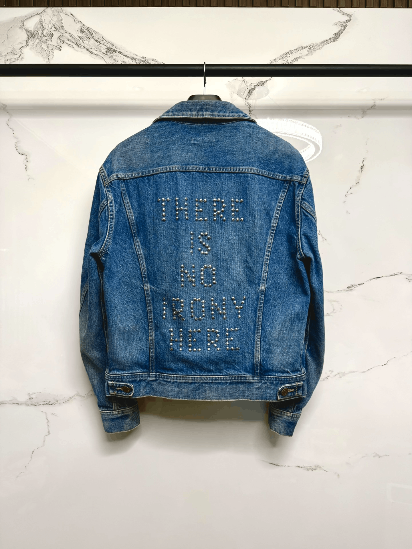 Celine celine studded denim jacket 20ss Size S / US 4 / IT 40 - 1 Thumbnail
