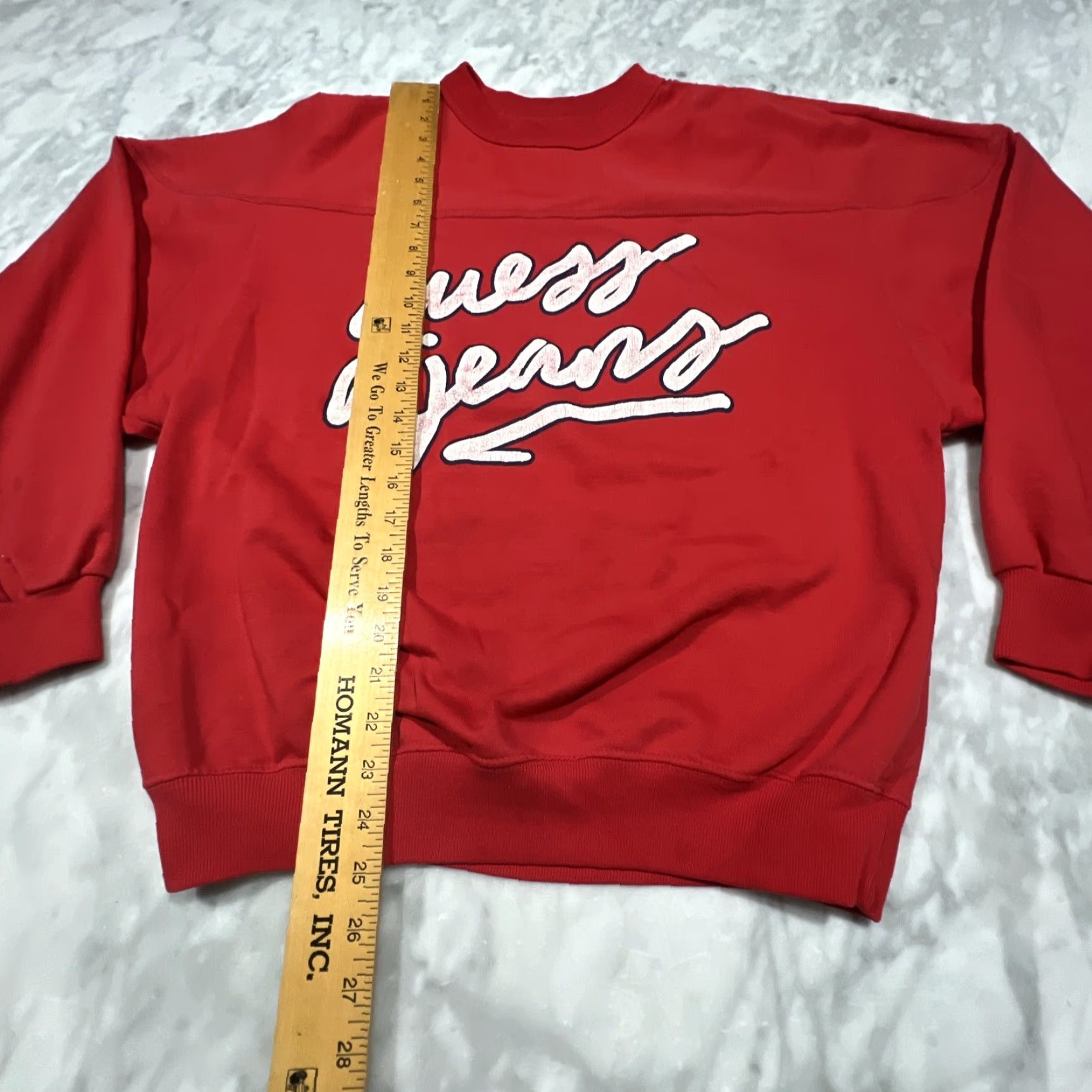 Guess VINTAGE GUESS Men Sweatshirt Crewneck Pullover Long Sleeve Men’s Medium Red Logo US Made Autumn Winter Fall Summer Spring Size US M / EU 48-50 / 2 - 7 Thumbnail