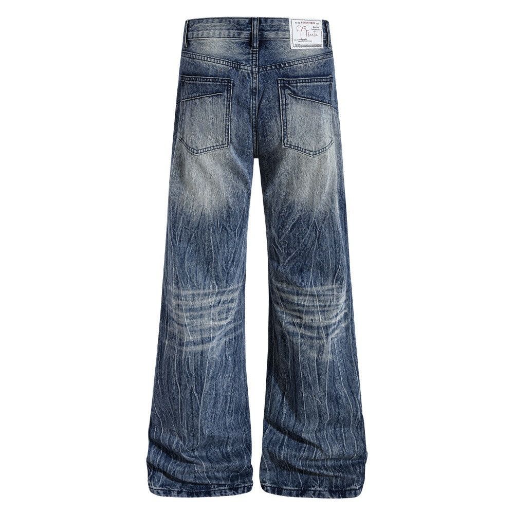 Vintage Men's American High-Street Retro Distressed Flared Jeans Size US 32 / EU 48 - 2 Thumbnail