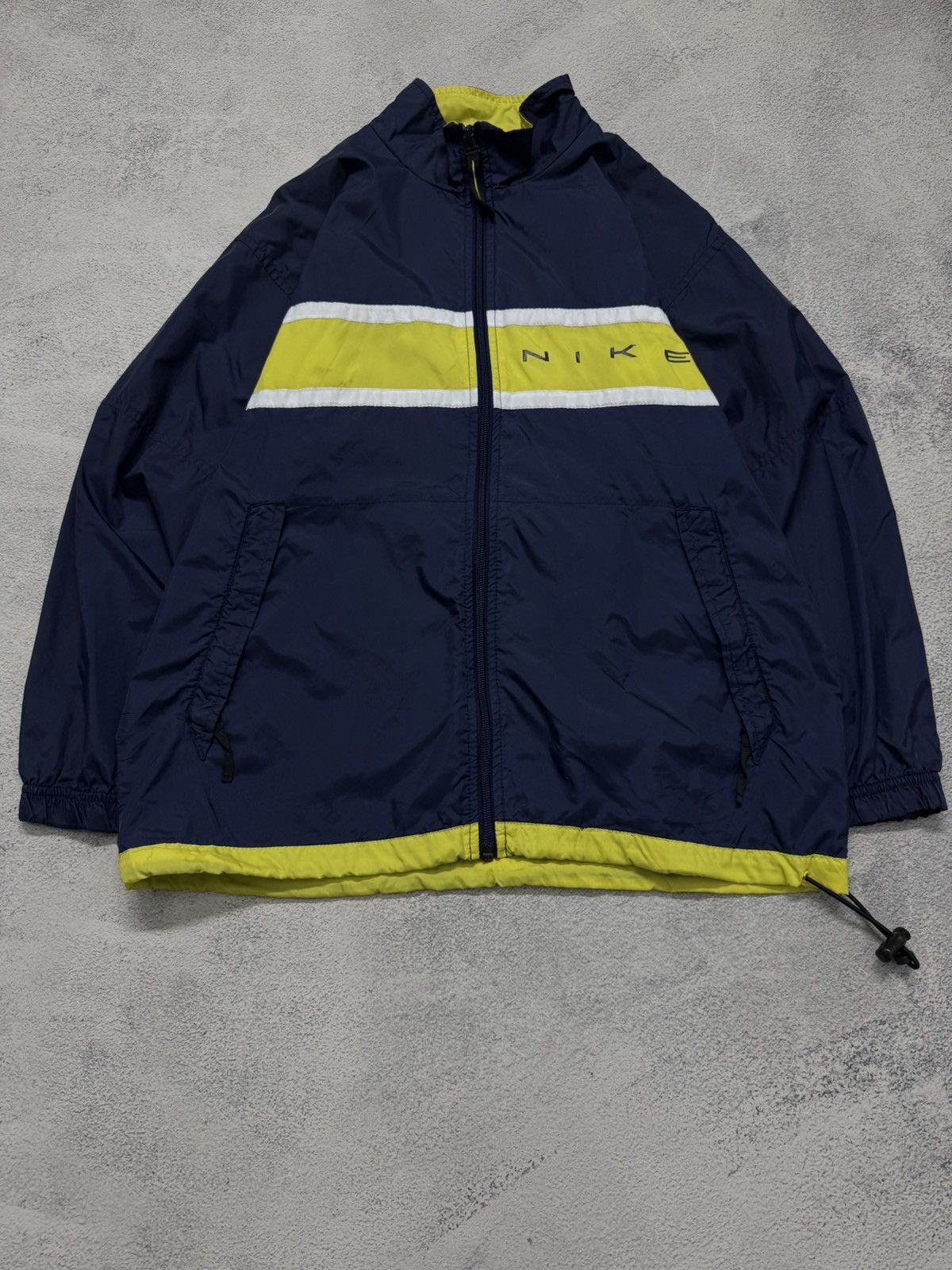 Nike 90s Nike Double Logo Vintage Y2K Oversized Nylon Jacket Size US S / EU 44-46 / 1 - 9 Thumbnail