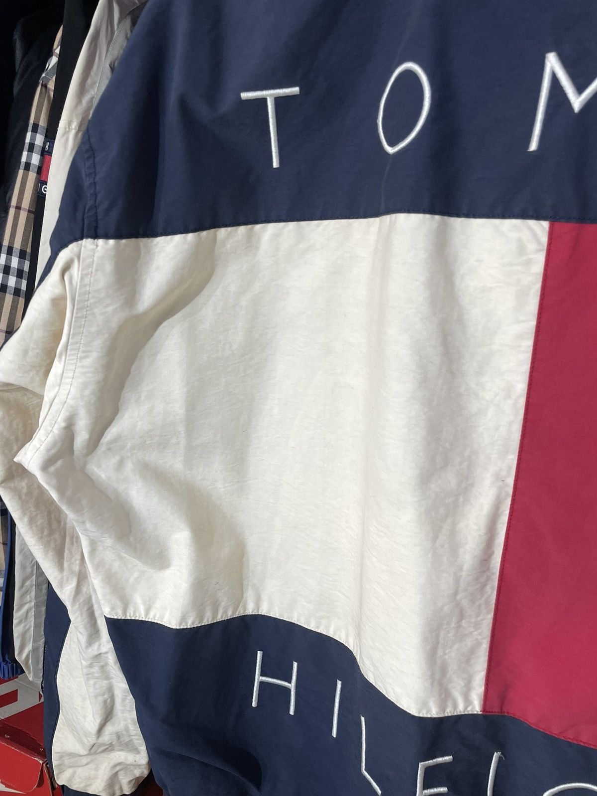 Japanese Brand × Tommy Hilfiger × Vintage Jacket Tommy Hilfiger Big Flag 90’s Vintage Reversible Size US XL / EU 56 / 4 - 13 Thumbnail
