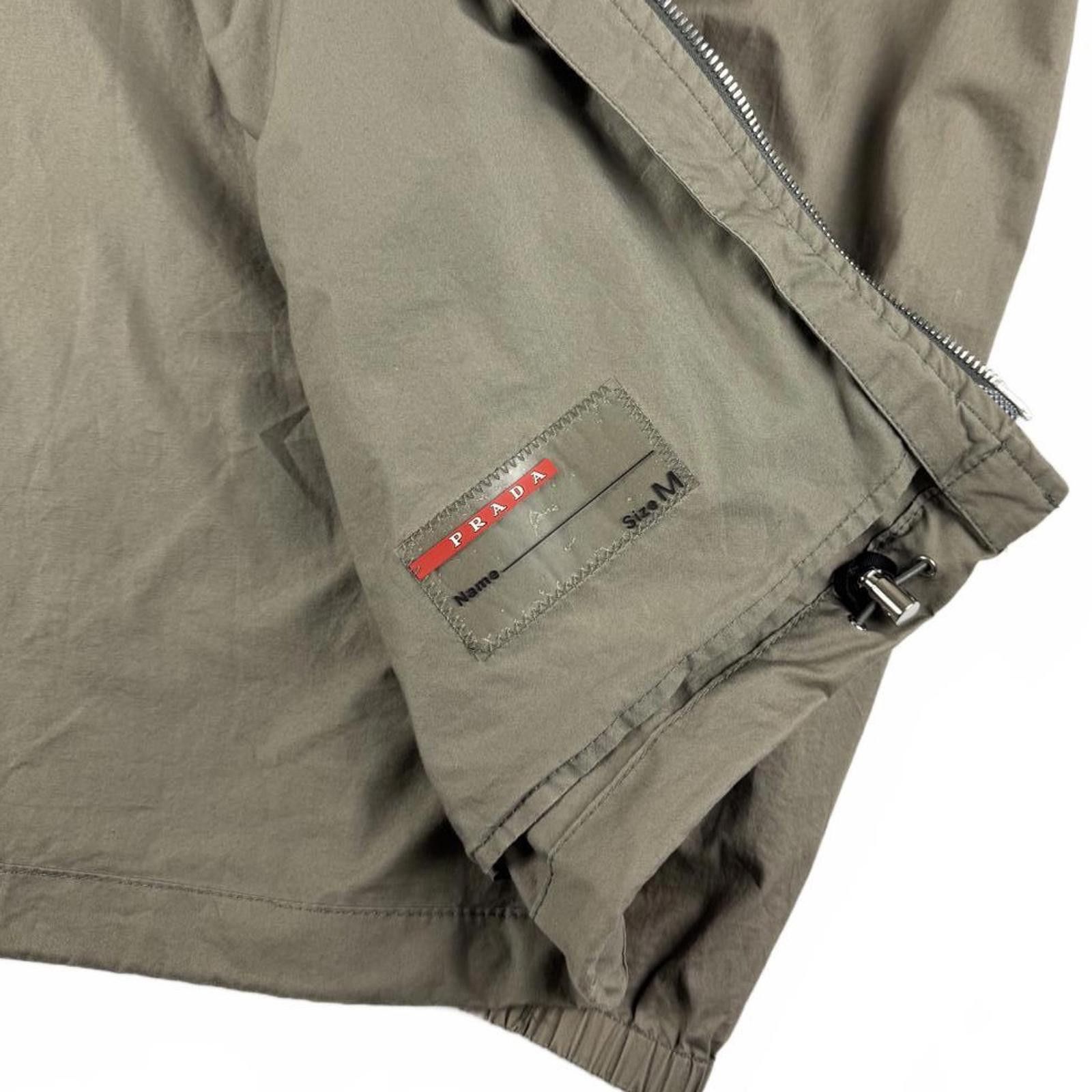 Prada Prada Sport Leather Tab Zip Up Packable Jacket Beige Medium Size US M / EU 48-50 / 2 - 8 Thumbnail