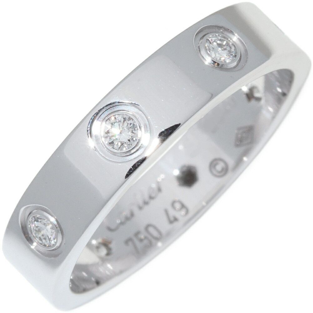 Cartier Cartier Cartier Love Ring Au750 White Gold Diamond Ring Size 9 Metal Ring B40506 DUTY FREE for USA Size ONE SIZE - 1 Thumbnail