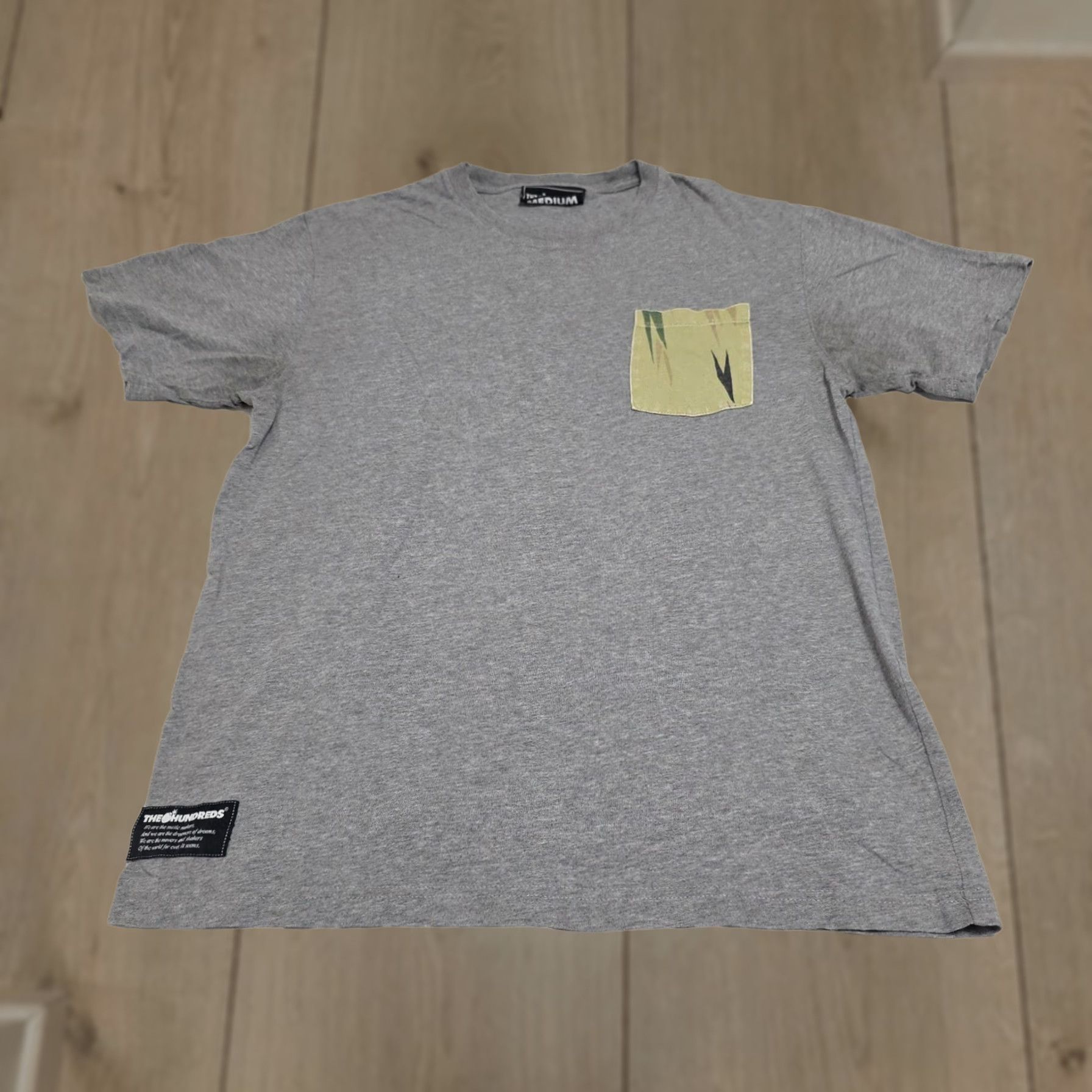 The Hundreds The Hundreds Brand Heather Gray Pocket Short Sleeve Tshirt M Crew Neck Men Size US M / EU 48-50 / 2 - 1 Thumbnail