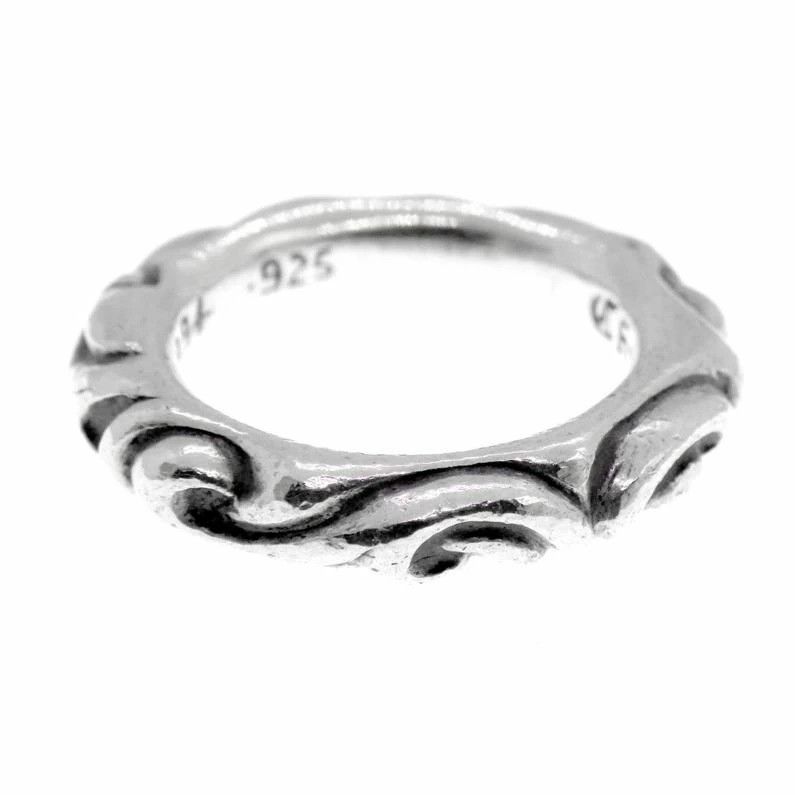 Chrome Hearts 6.5 CHROME HEARTS SCROLL BAND RING silver Size ONE SIZE - 1 Thumbnail