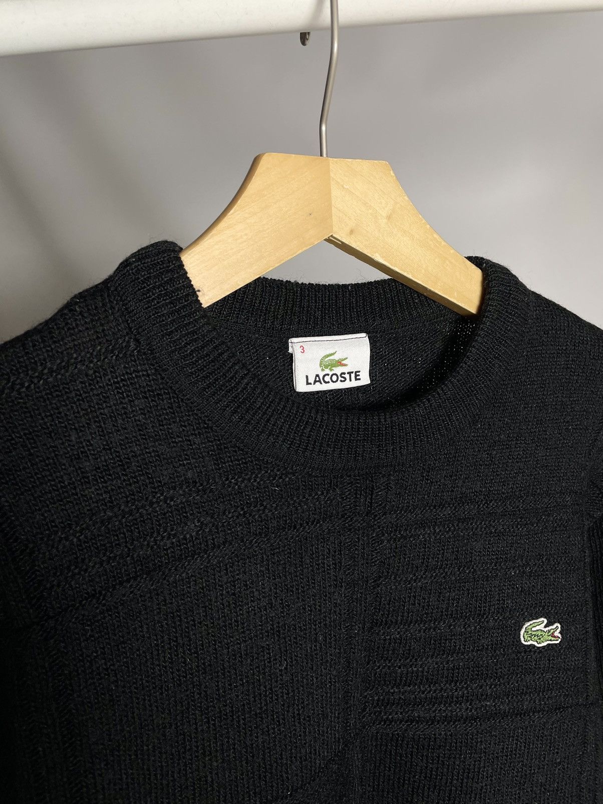 Lacoste × Vintage VINTAGE 🐈‍⬛ Lacoste Black Knitted Sweater Size US M / EU 48-50 / 2 - 4 Thumbnail