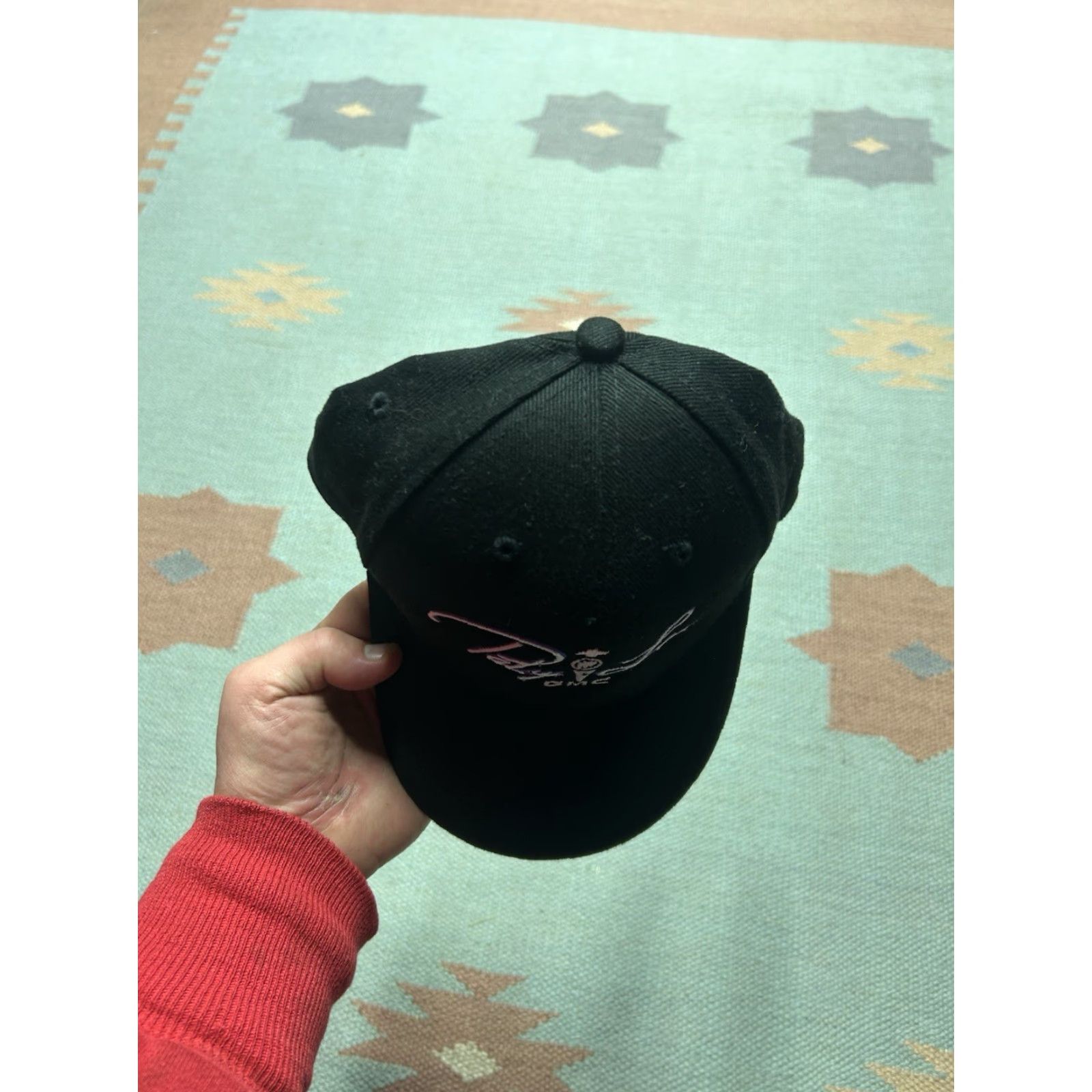 Vintage VINTAGE Patsy Lou GMC car dealership Flint Michigan Adjustable Strapback Hat Cap Mens Black Modern Cars Theme Mens Size ONE SIZE - 3 Thumbnail