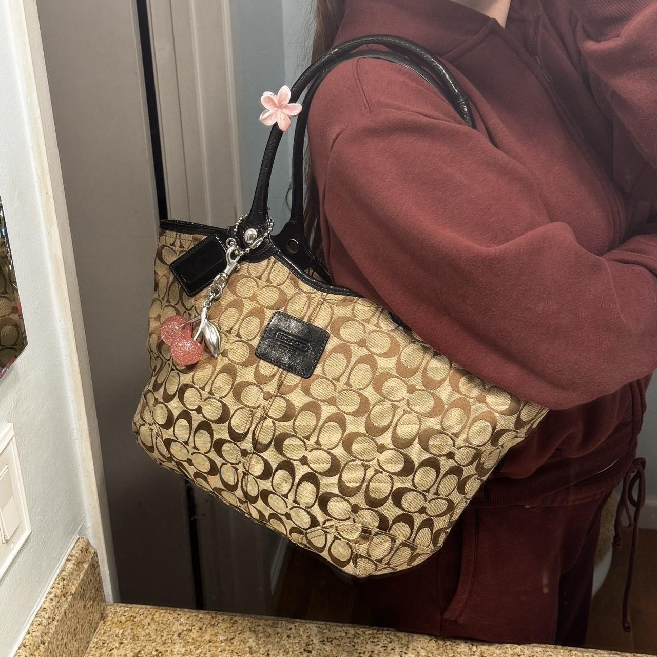 Coach Coach Monogramed Tan & Black Tote Size ONE SIZE - 8 Thumbnail