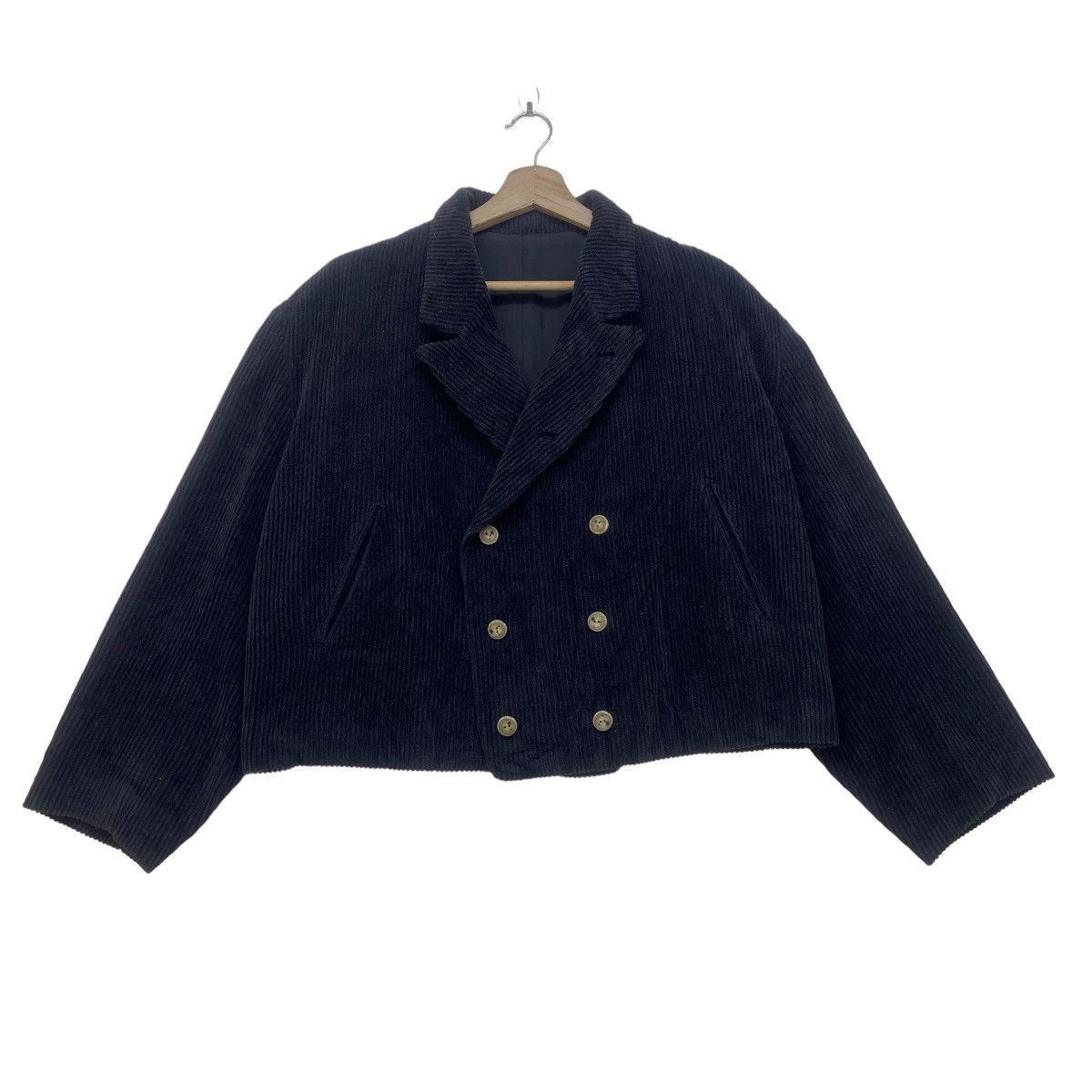 Yohji Yamamoto Vintage 80s Y’s Yohji Yamamoto Corduroy Cropped Jacket Size US M / EU 48-50 / 2 - 1 Thumbnail